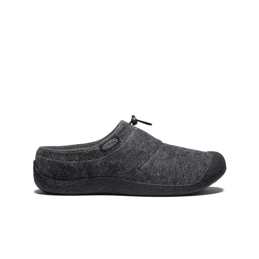 Men's Howser III Slide Sandals - Charcoal Grey Felt & Black | Comfortable House Slippers for Indoor/Outdoor Wear, Perfect for Home, Gym, and Poolside