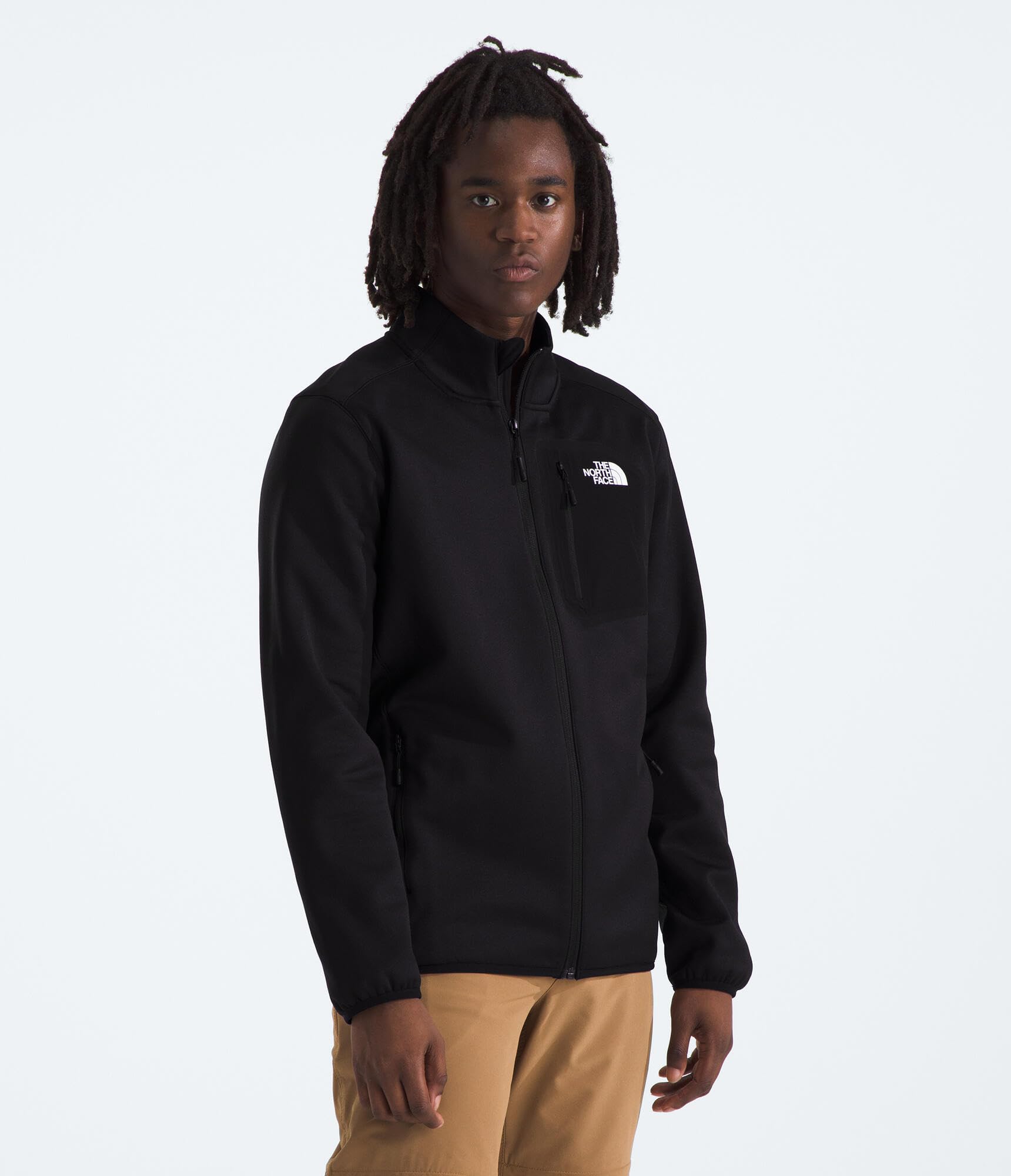 The North Face Men's Crest Full Zip Hoodie - Lightweight Fleece Jacket for Hiking, Camping & Outdoor Activities