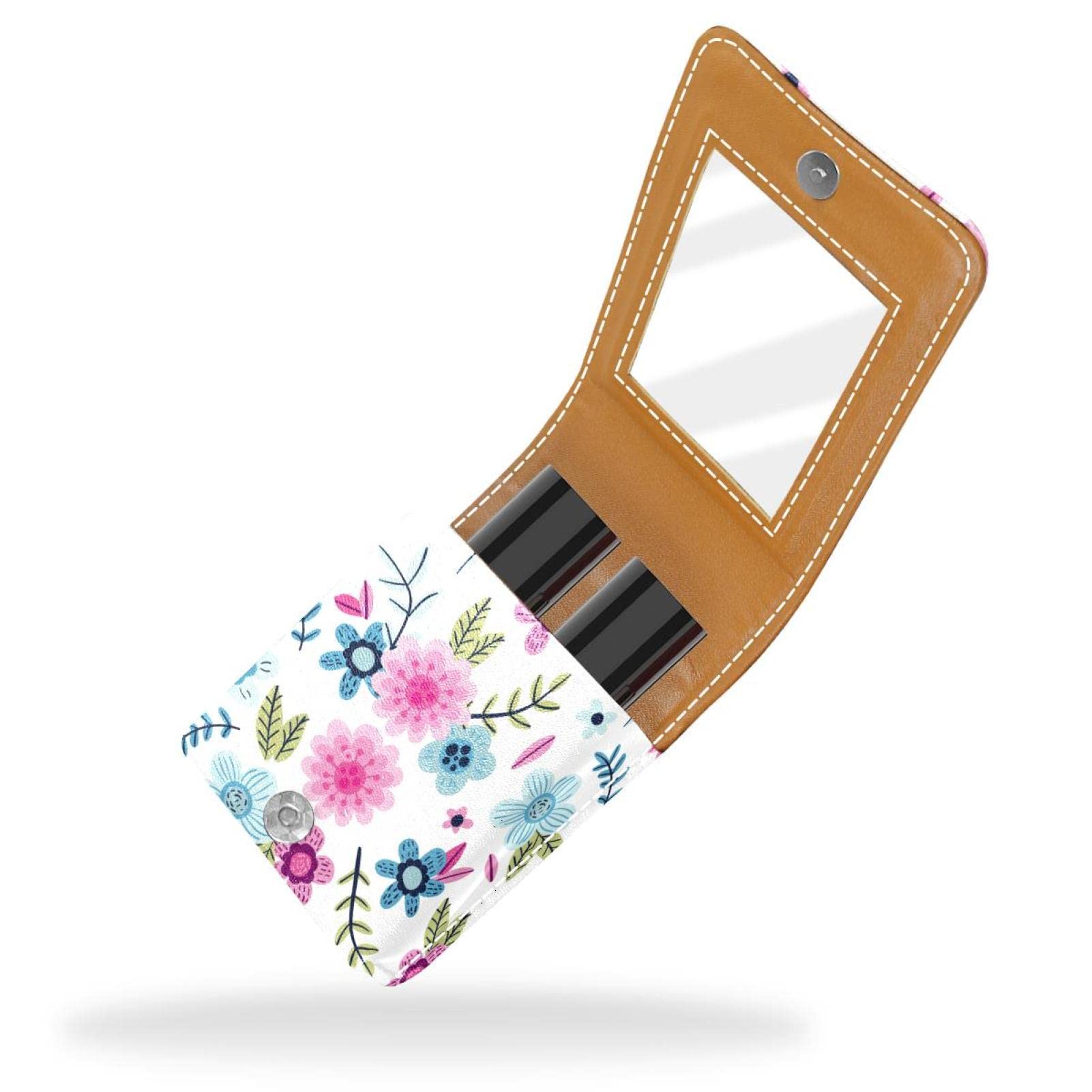 Personalized Lipstick Case - Autumn Flowers Pattern for Travel & Daily Use