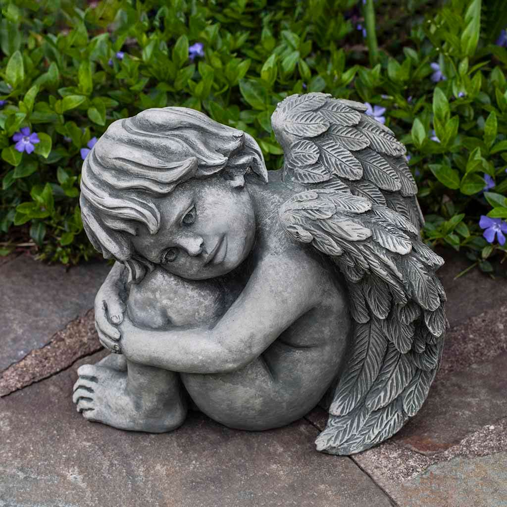 Campania International Evangeline Garden Statue - Elegant Outdoor Angel Sculpture for Patio, Yard, and Garden Decor