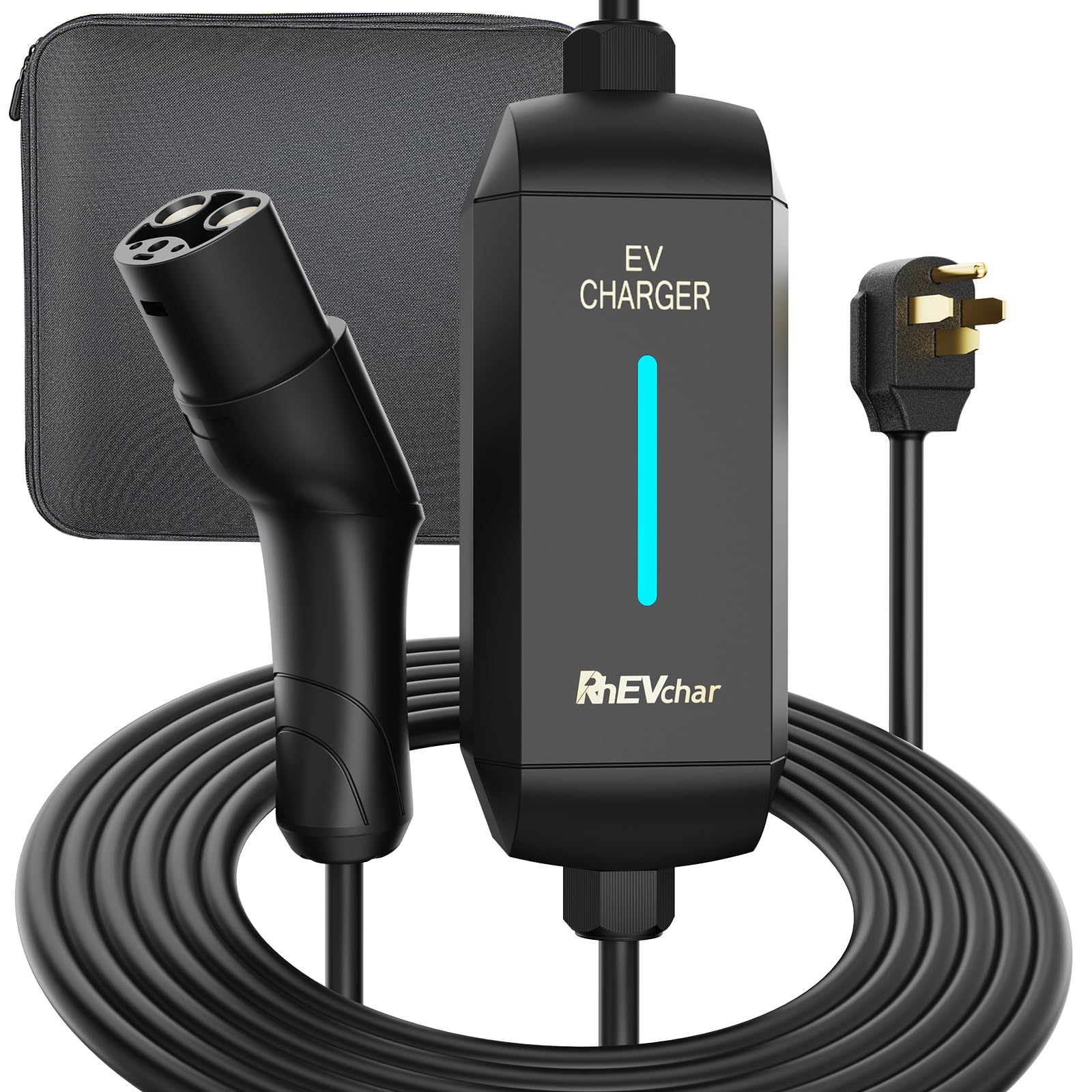 Tesla Level 2 EV Charger 32A 240V with NACS Connector & 14-50 Plug - 25ft Cable Fast Charging Station for Tesla Model 3/Y/S/X/Cybertruck & All Electric Vehicles - Perfect for Home, Garage and Road Trip Charging
