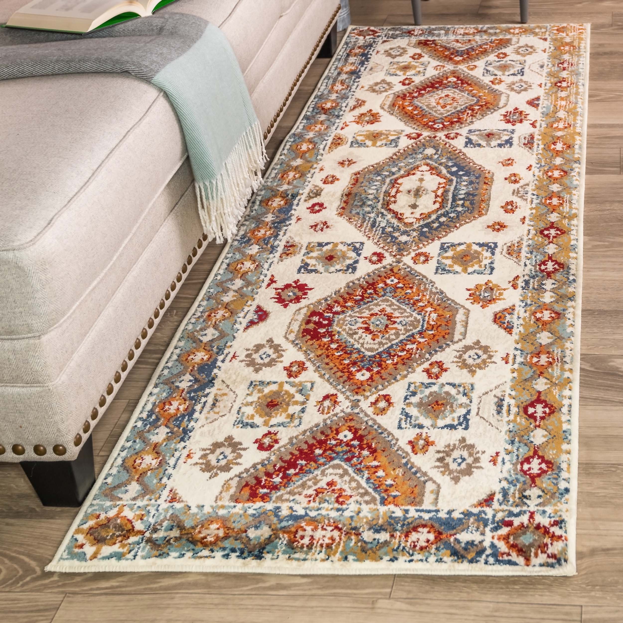 Taimak Aztec Geometric Indoor Sangria Southwestern Area Rug - Southwestern Style Handmade Rug for Living Room, Bedroom, or Dorm Decor