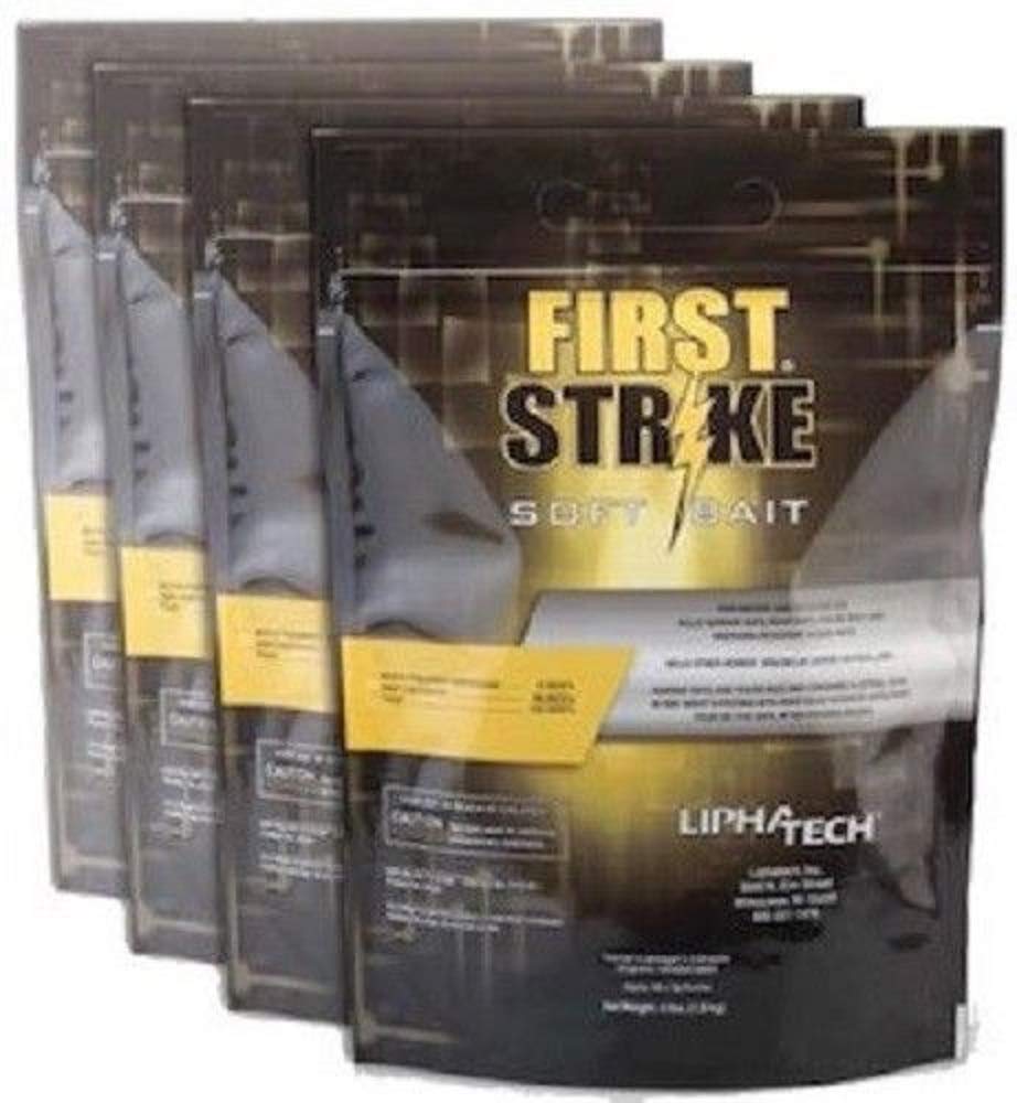 First Strike Soft Fishing Bait - 16 lbs (4 Bags x 4 lbs Each) - Premium Bass & Trout Lures for Freshwater & Saltwater Fishing