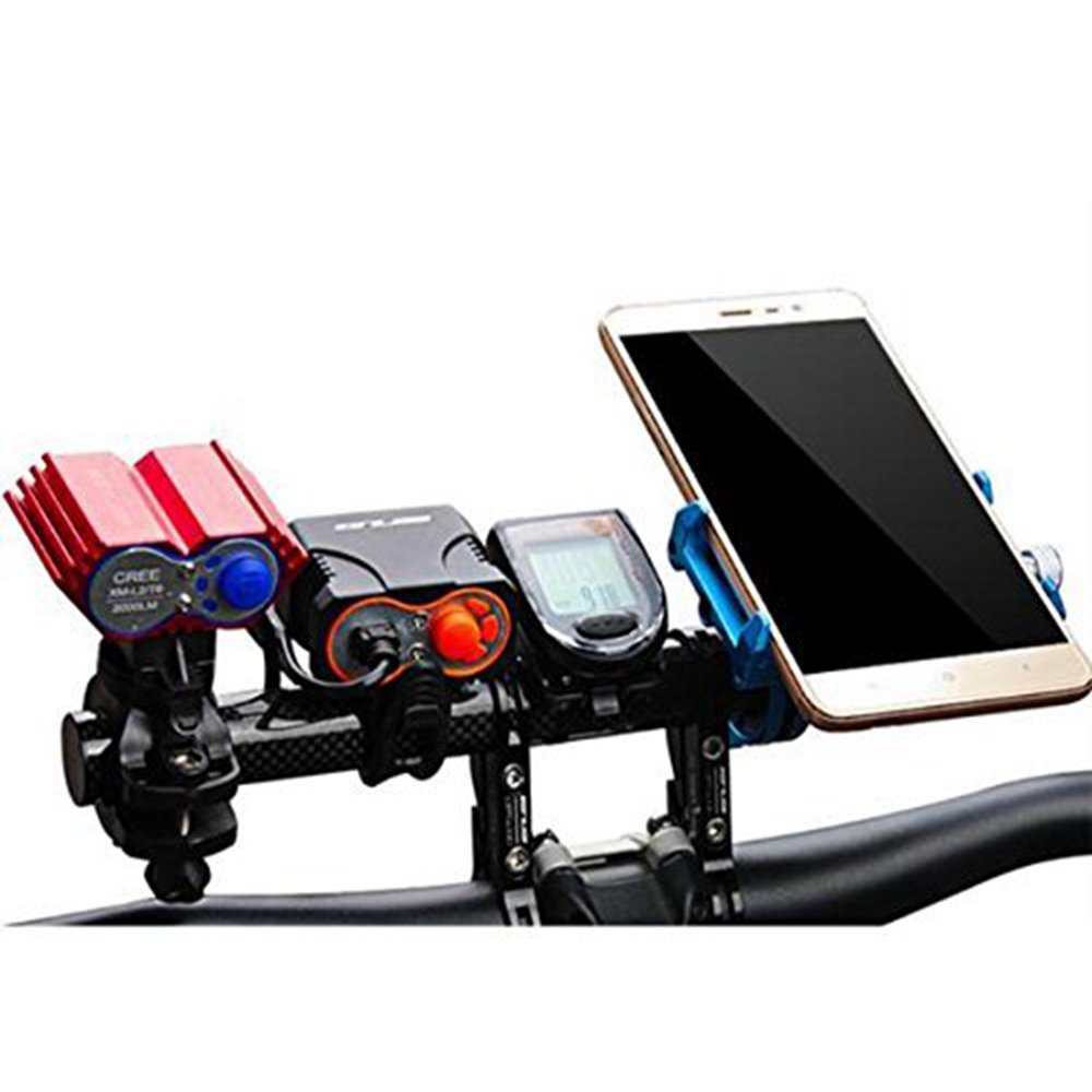 Carbon Fiber Bike Handlebar Extender - Aluminum Alloy Clamp for Bicycle Speedometer & Headlight Mount | Perfect for Cycling, Commuting & Night Riding Accessories