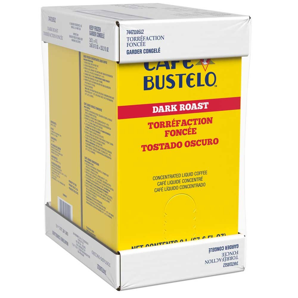 Cafe Bustelo Dark Roast Concentrated Liquid Coffee - 2 Liter Bulk Pack (2 Bottles) | Perfect for Restaurants, Offices & Large Events | Rich Espresso Flavor for Coffee Lovers