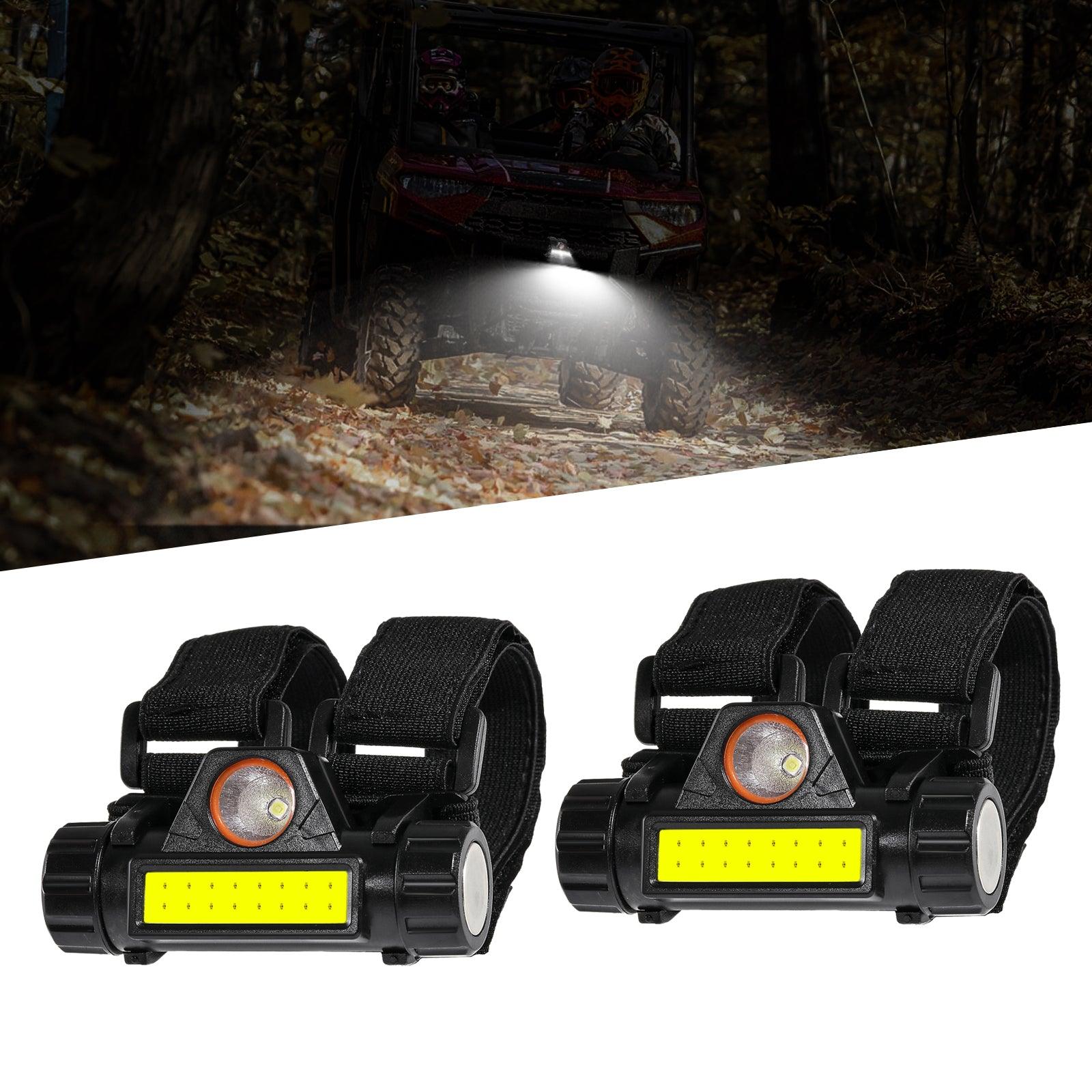 2-Pack Universal Dome Light for UTV, ATV, Golf Cart, Bike & Boat - Roll Bar Cage Mount Interior Lighting - Perfect for Night Rides, Off-Road Adventures & Marine Use