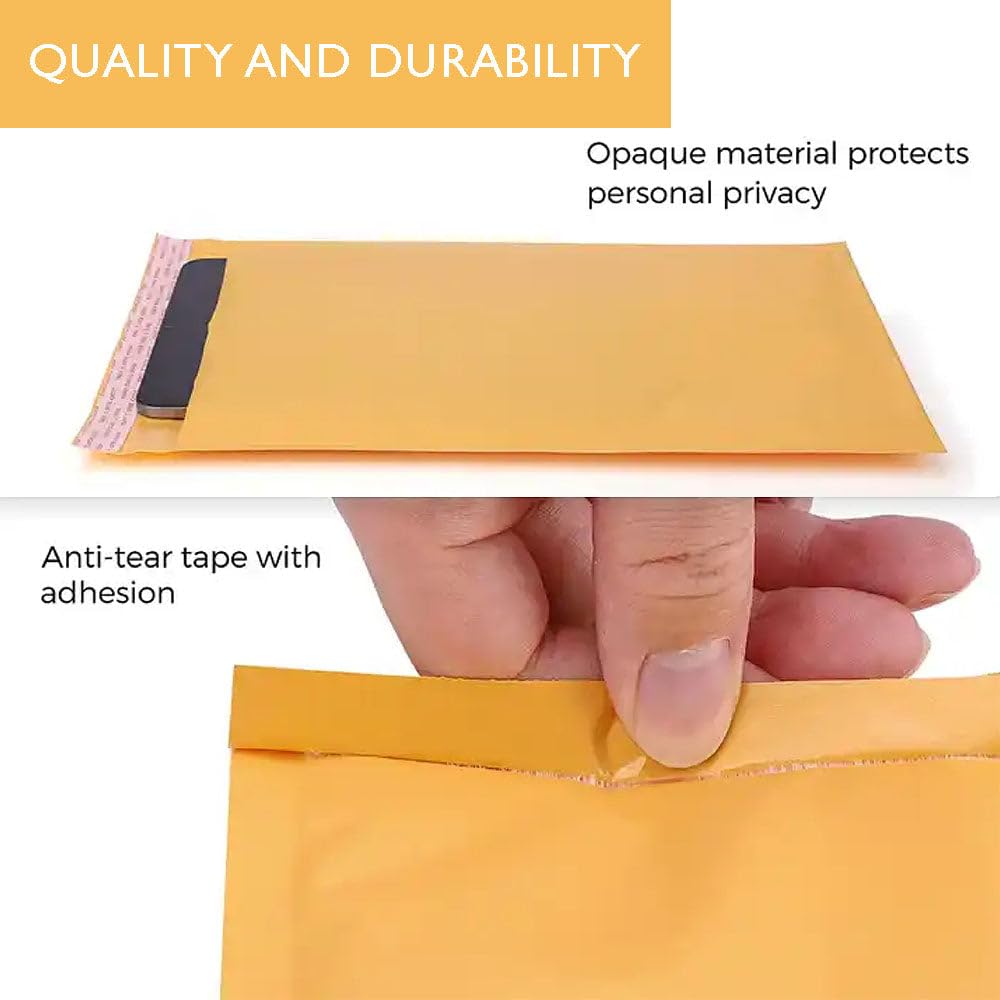 1000pcs 6x9 Inch Kraft Bubble Padded Envelopes - #0 Shipping Mailers for Ecommerce, Small Packages & Document Protection | Durable, Lightweight & Eco-Friendly Packaging Solution