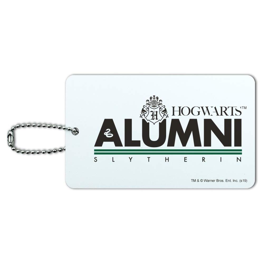 Harry Potter Slytherin Alumni Luggage Tag - Personalized Suitcase ID Card for Carry-On Bags - Perfect for Travel, Cosplay & Harry Potter Fans