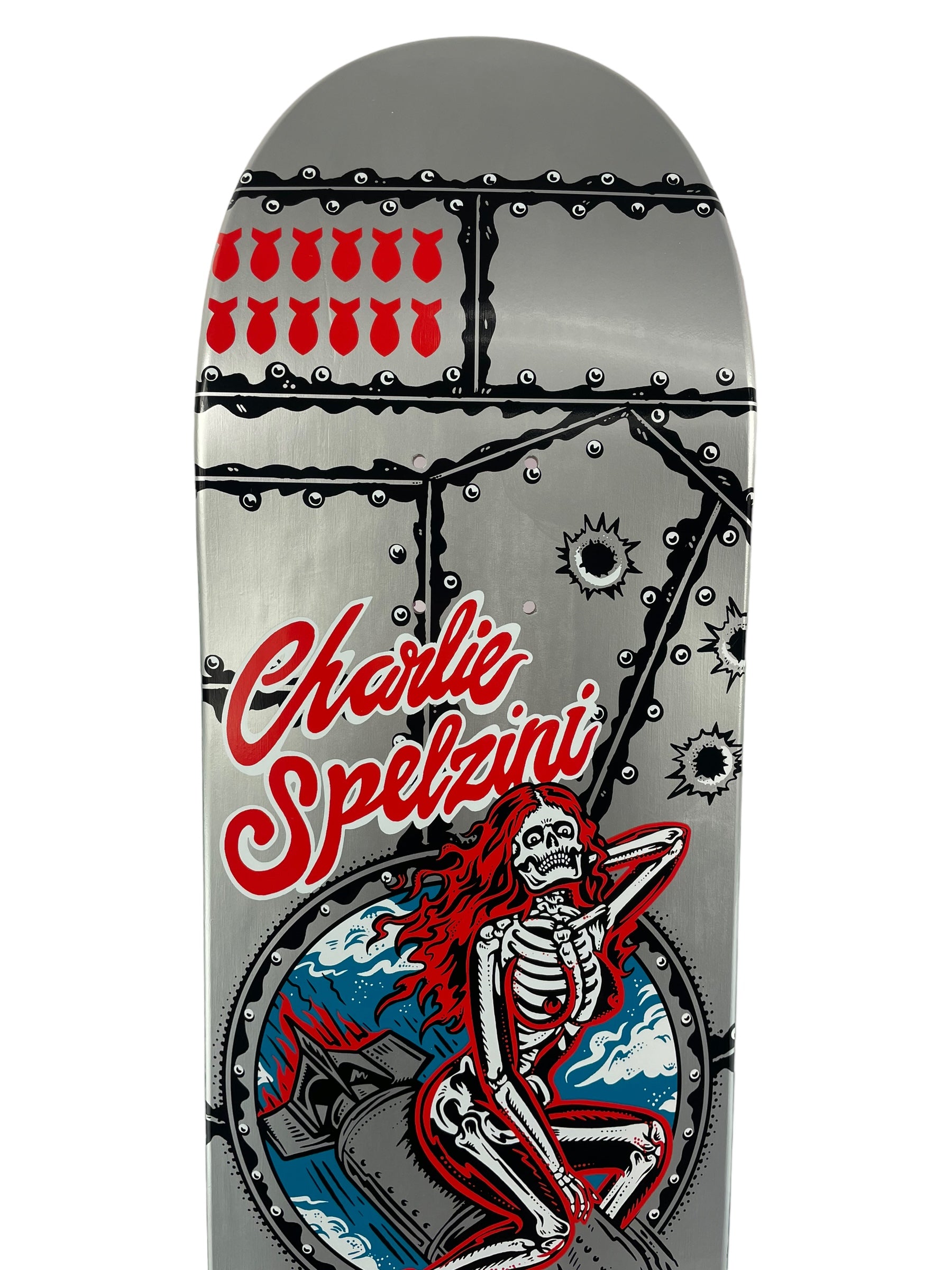 Charlie Spelzini Pro Deck by Death Skateboards - Premium Skateboard Deck in Multiple Sizes for Street & Vert Skating