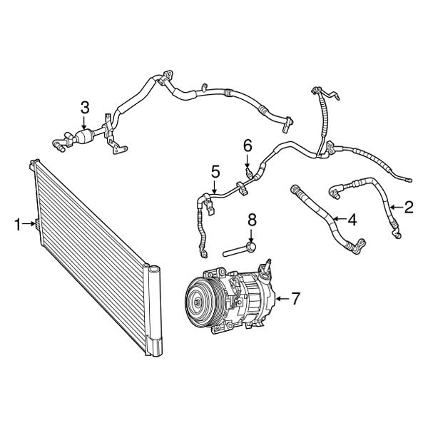 MOPAR 68247204AA AC Air Conditioning Condenser - Replacement Part for Chrysler Dodge Jeep Vehicles - Perfect for Cooling System Repair & Maintenance