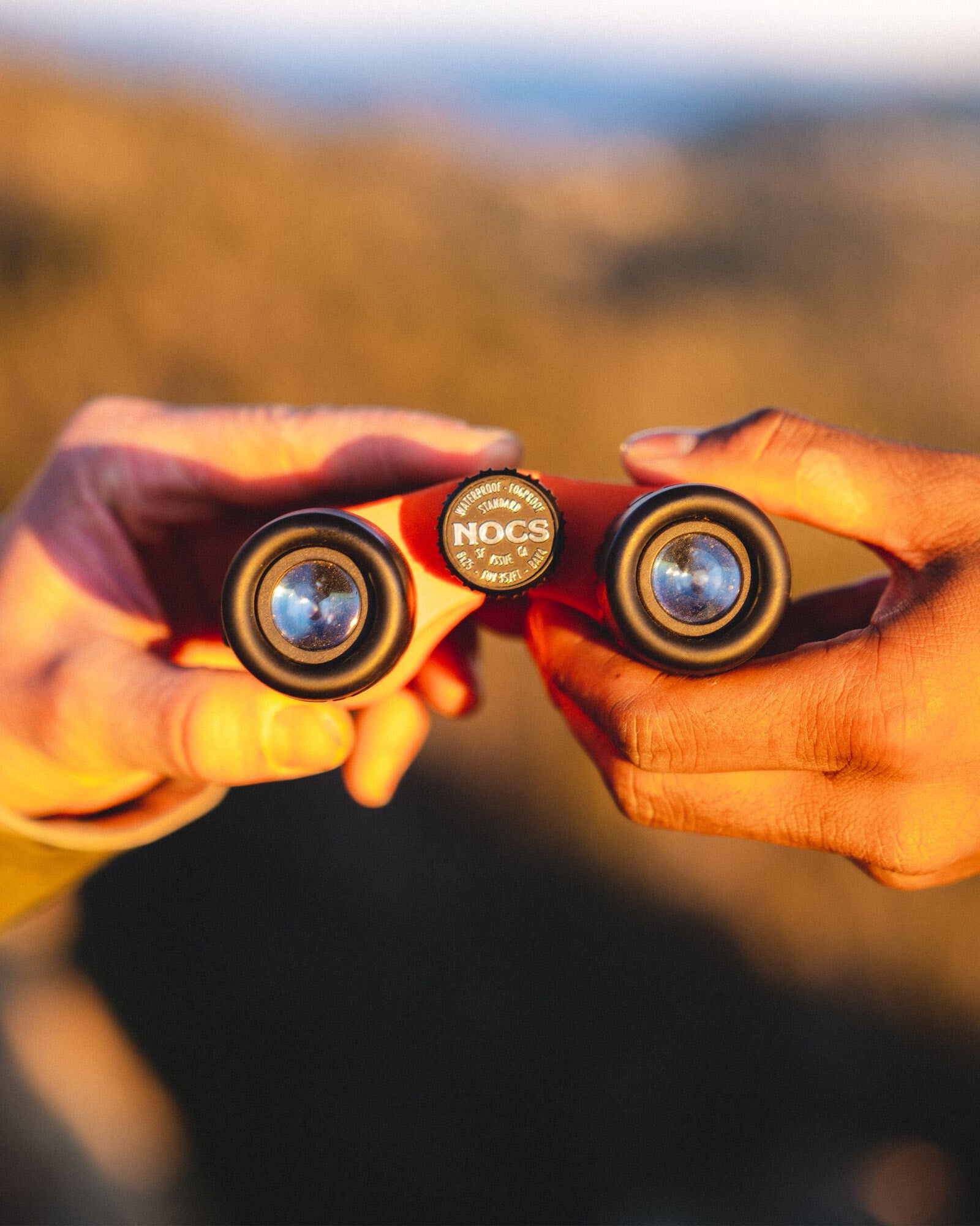 NOCS Standard Issue 8x25 WP Binoculars - Waterproof Compact Binoculars for Adults, High Definition Optics for Bird Watching, Hiking, Travel & Outdoor Adventures - Poppy Orange