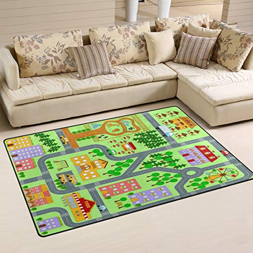 ALAZA Non-Slip Modern Area Rug 2' x 3' - Soft Floor Mat for Living Room, Bedroom, Dining Room - Home Decor & Comfort - Perfect for High Traffic Areas and Cozy Spaces