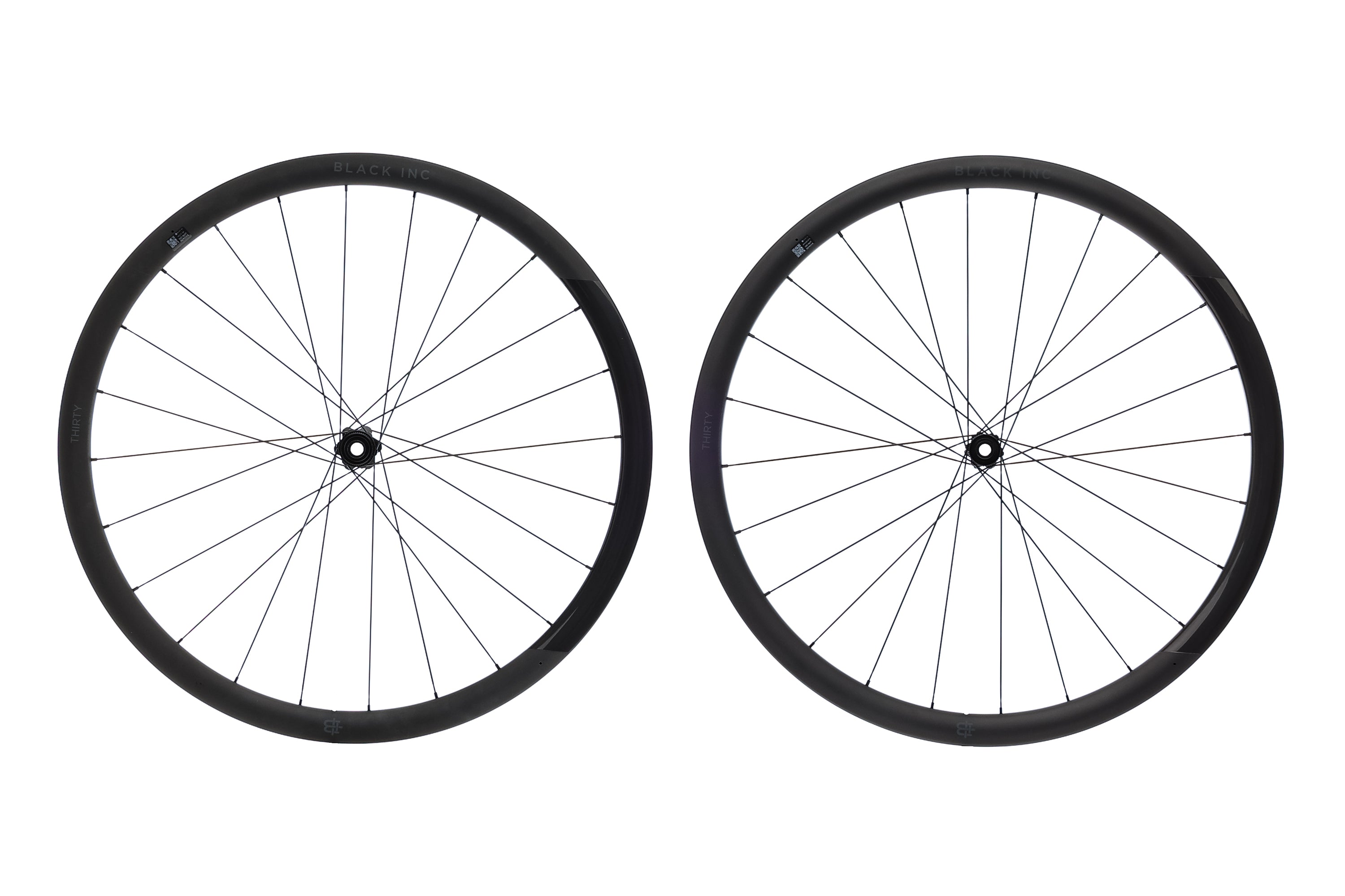 Black Inc Thirty Disc Carbon Tubular 700c Wheelset - Lightweight Racing Wheels for Road Bikes | Perfect for Competitive Cycling & High-Speed Performance