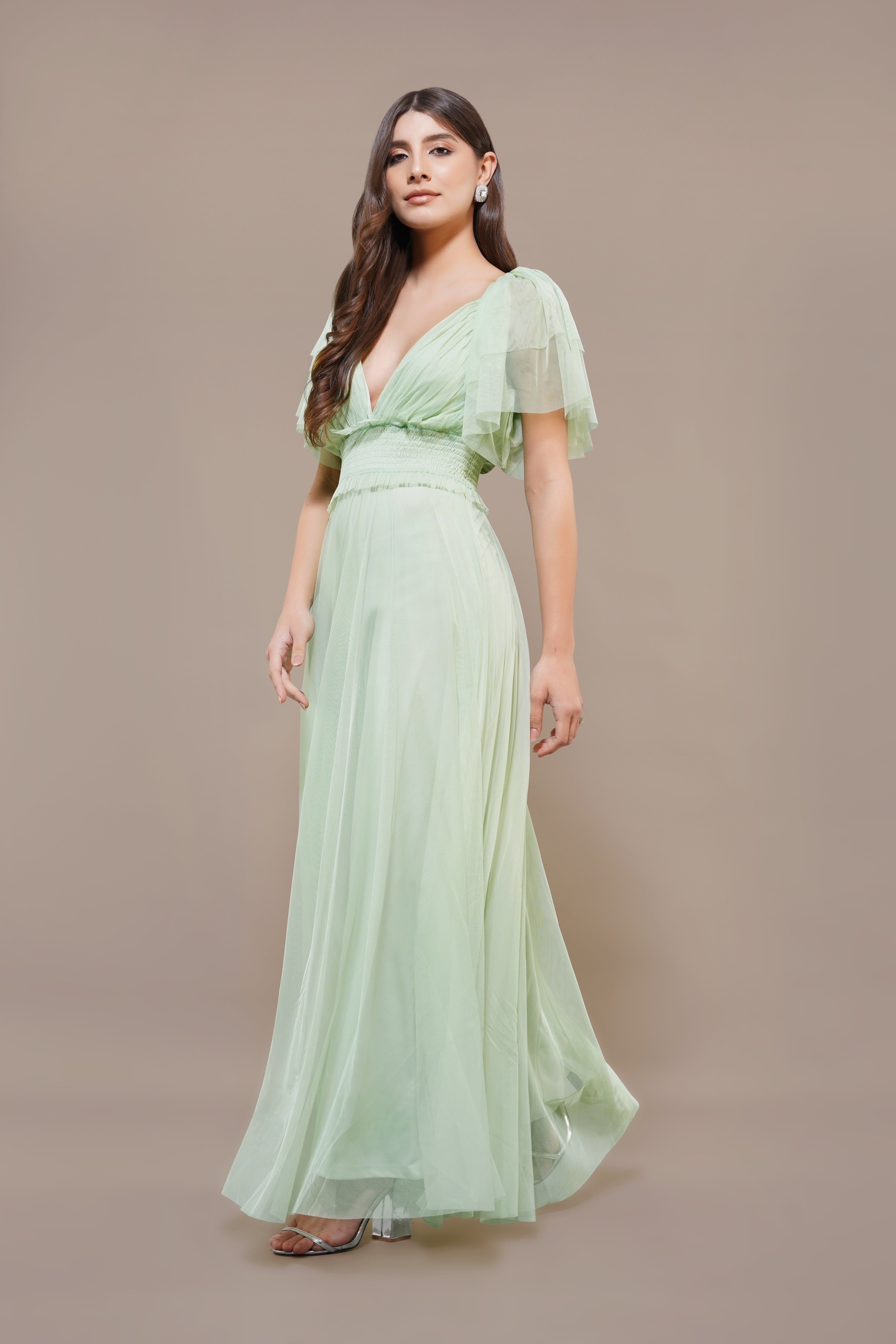 Elegant Shelby Maxi Dress in Sage Green - Flowy Boho Summer Dress for Women | Perfect for Beach Vacations, Weddings & Casual Outings