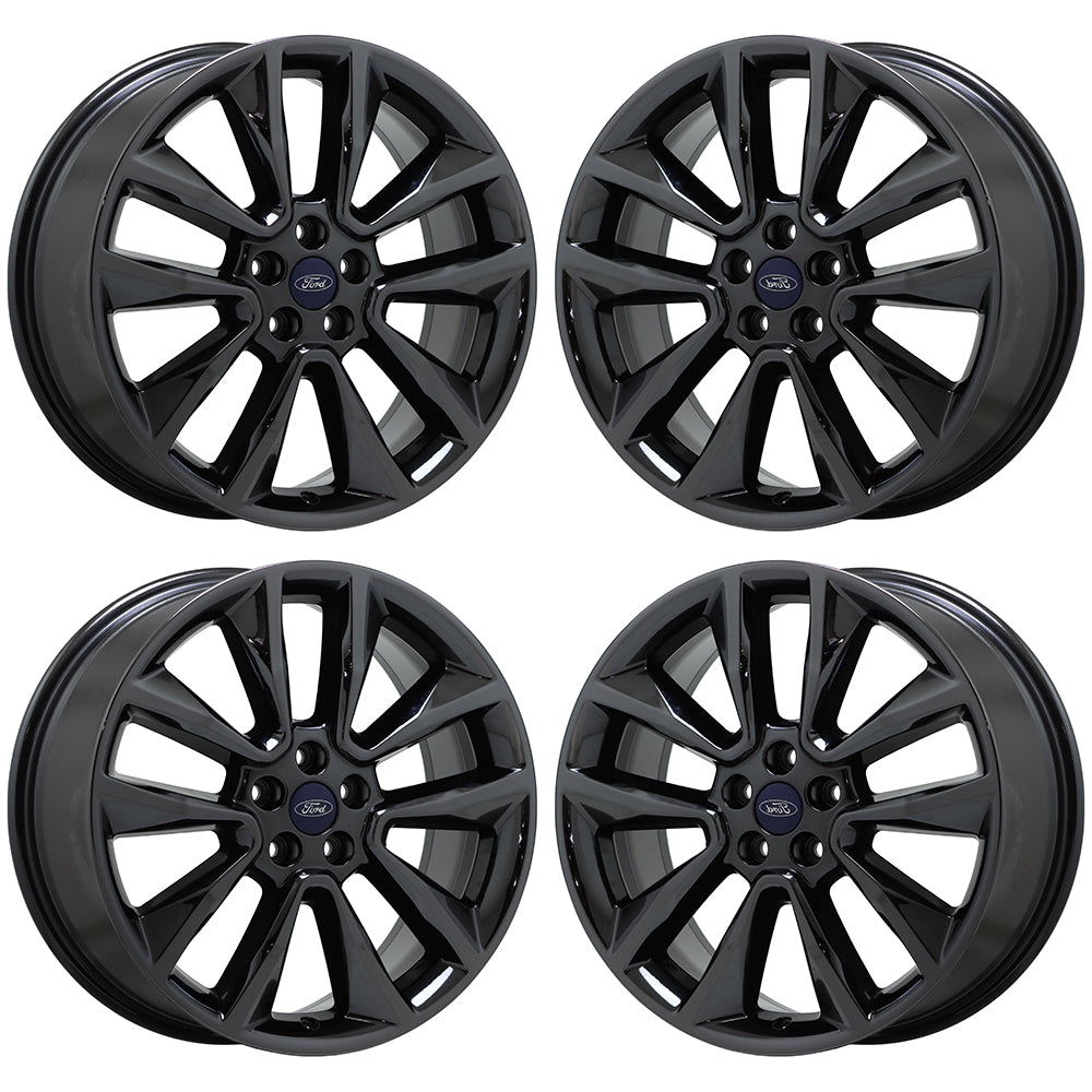 19 Ford Escape Black Chrome Wheels Rims - OEM Factory Set 3970 | Perfect Upgrade for SUV Styling & Off-Road Performance