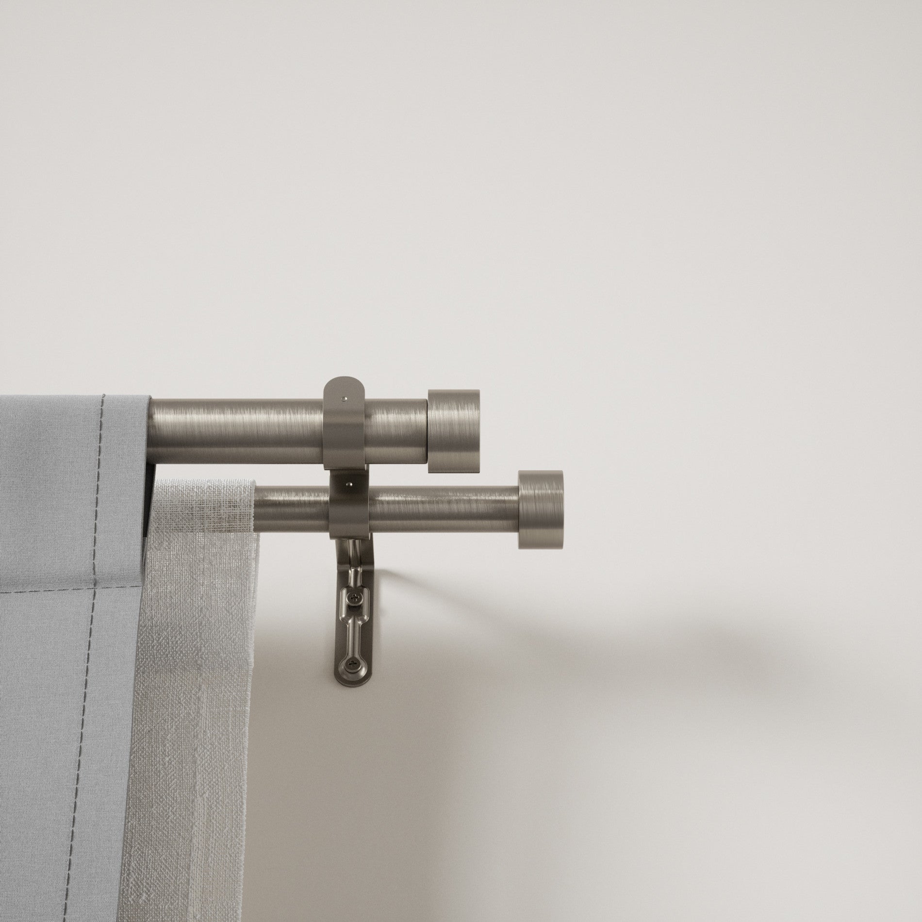 Double Curtain Rod - Cappa Adjustable Tension Rod for Windows, Blackout & Sheer Drapes - Perfect for Living Room, Bedroom & Home Decor