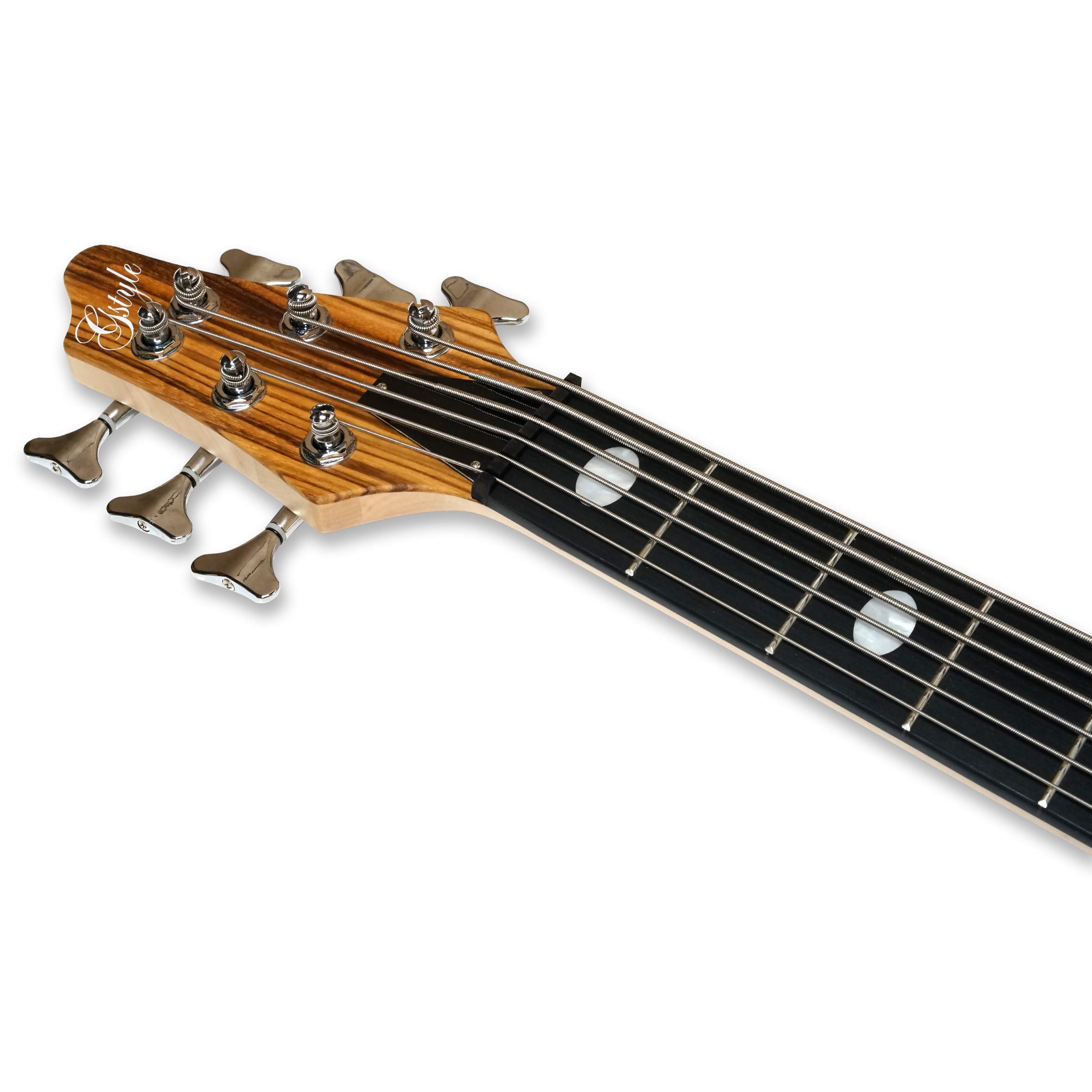 Premium Left-Handed 6-String Electric Bass Guitar - Millettia Laurentii & Okoume Body with Maple Neck - Perfect for Live Performances, Studio Recording & Bass Practice