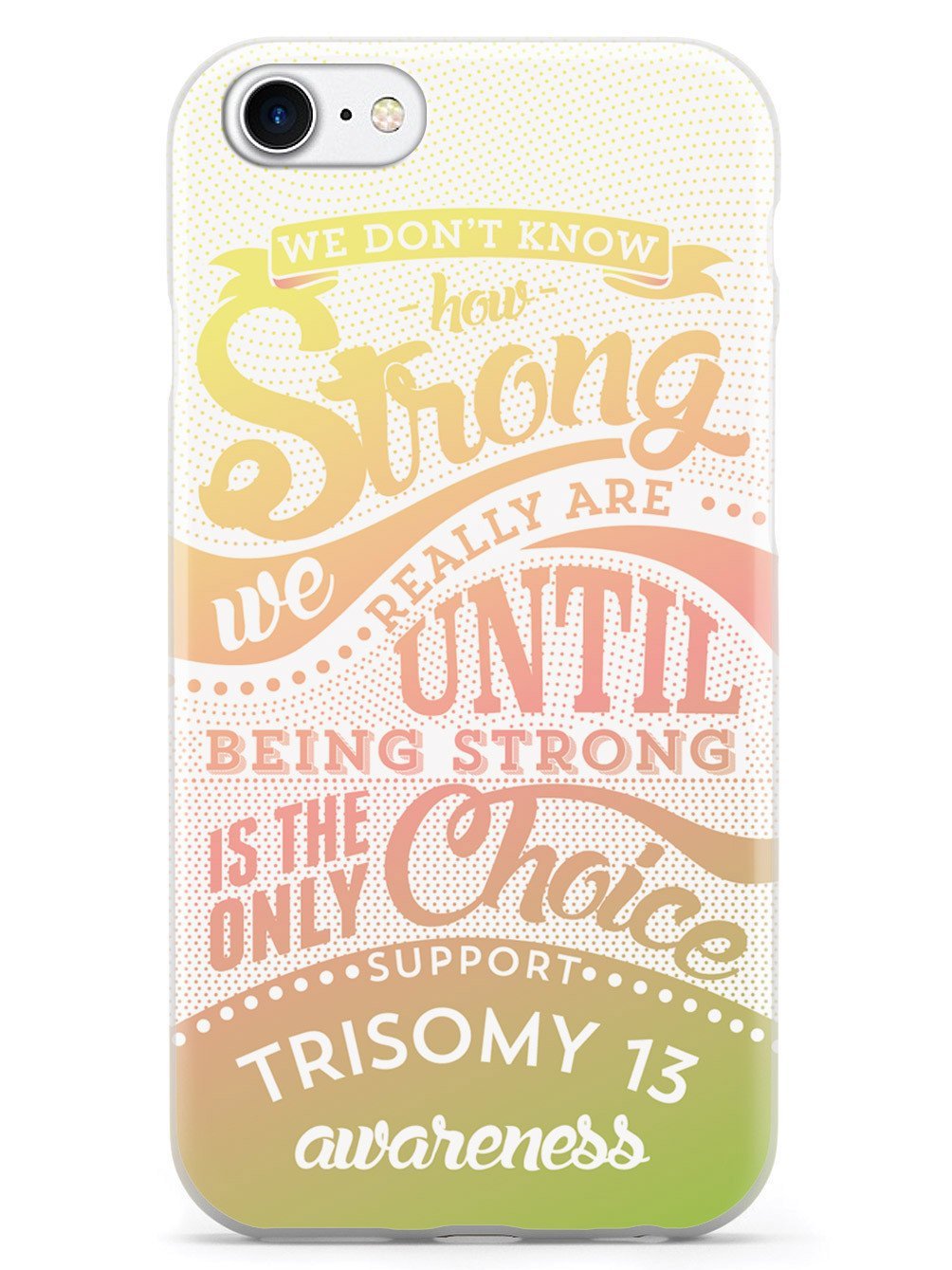 Inspired Cases - iPhone 8 Case Compatible - 3D Textured Protective Cover for Apple iPhone 8 - Trisomy 13 Awareness - Durable Shockproof Design - Perfect for Daily Use, Travel & Outdoor Activities
