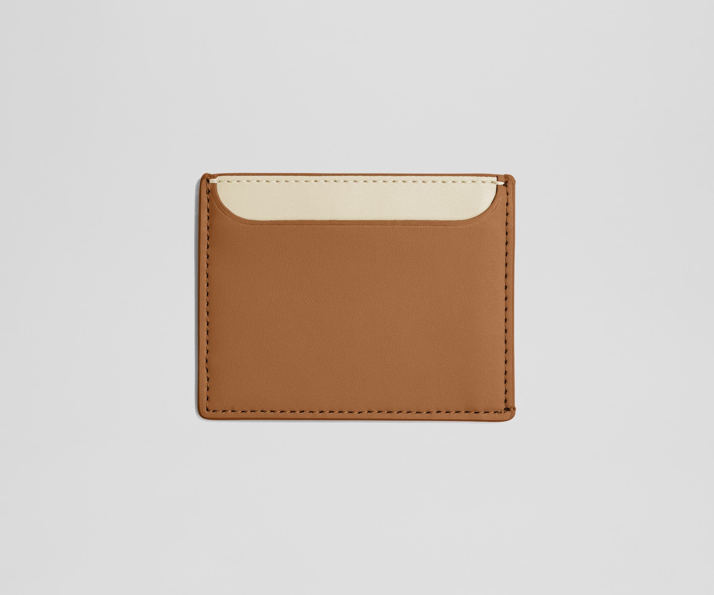 Premium Desert Tan Leather Card Holder - Slim RFID Blocking Wallet for Men & Women - Perfect for Travel, Business & Everyday Use
