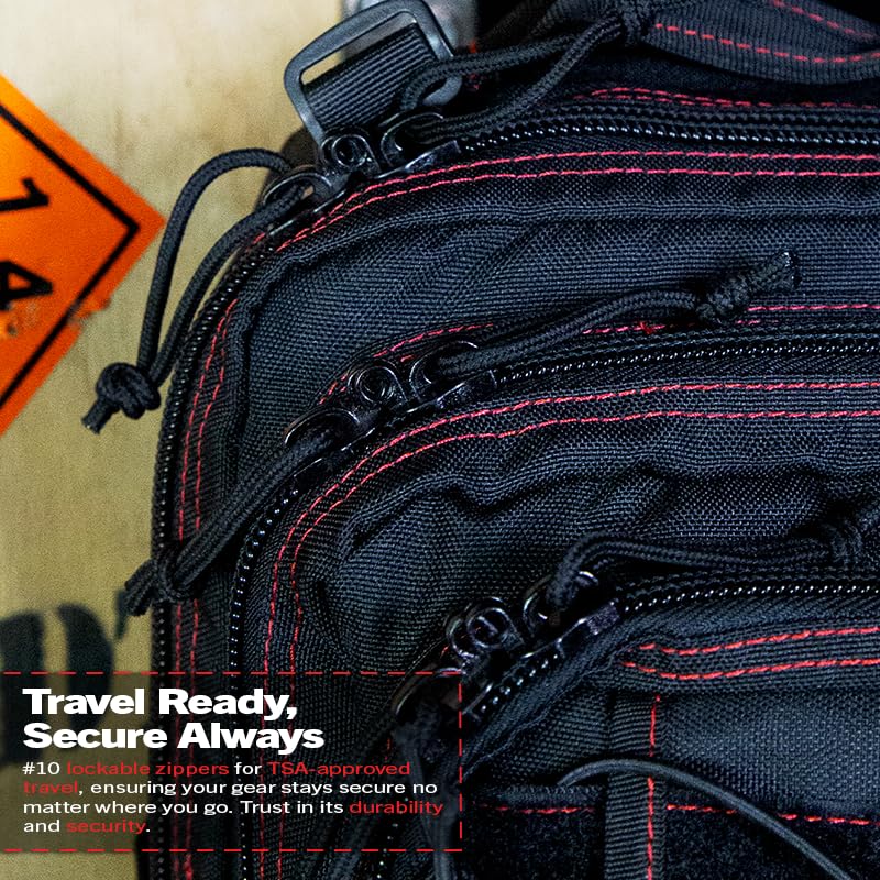 DDT Death Dealer Tactical Anti-Venom 24-Hour Assault EDC Backpack - Bloodline Color | Military-Grade Durable Tactical Pack for Outdoor Survival, Hiking & Emergency Preparedness