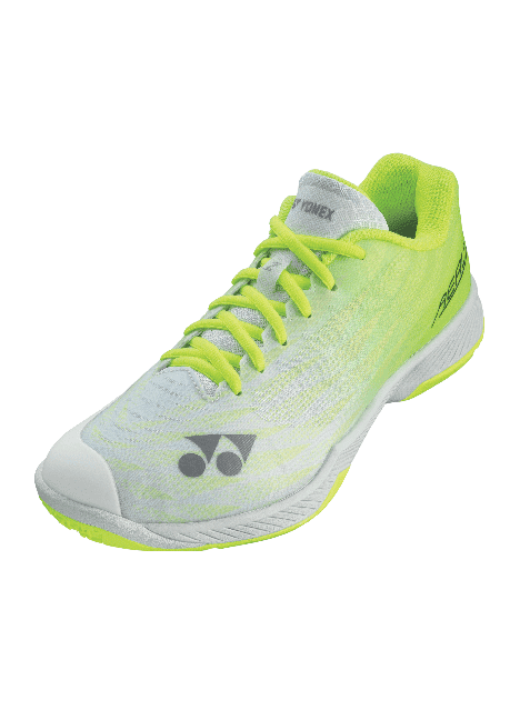 Yonex Power Cushion Aerus Z2 Wide Badminton Shoes for Men & Women - Lightweight Comfort with Shock Absorption - Gray/Yellow - Perfect for Indoor Court Sports & Badminton Training
