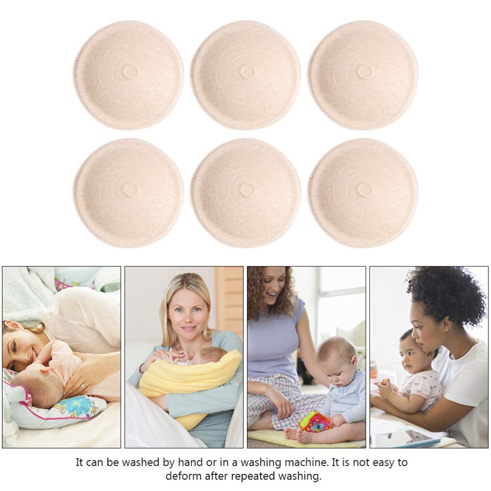 Healifty 6-Pack Reusable Cotton Breast Pads for Nursing Mothers - Soft, Absorbent & Leak-Proof Nursing Pads for Breastfeeding Comfort and Spill Prevention | Perfect for Daily Use, Work & Travel