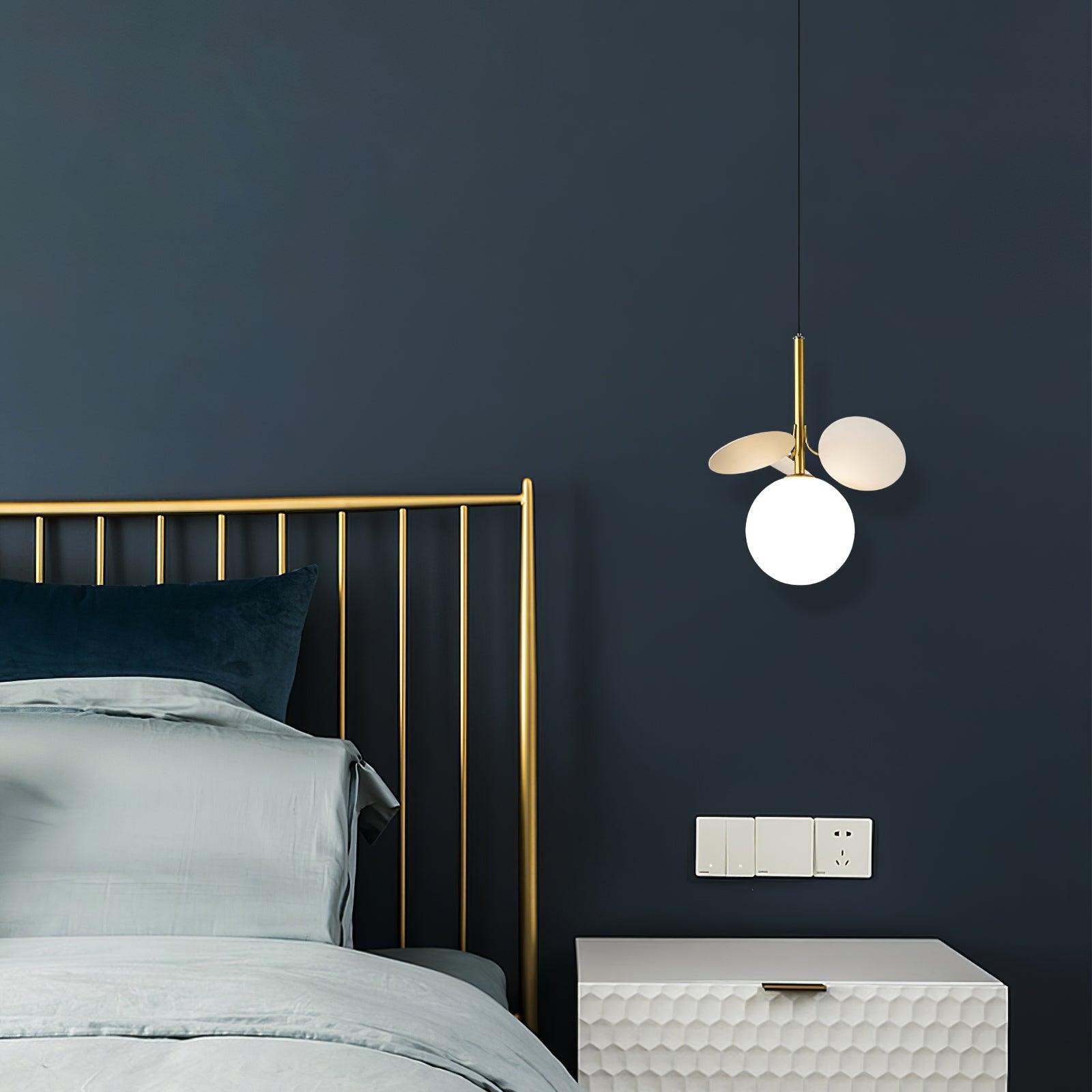 Blanca Pendant Light - Modern Hanging Ceiling Lamp for Kitchen Island, Dining Room & Bedroom | Elegant Glass Shade with Brass Finish | Indoor Lighting Fixture