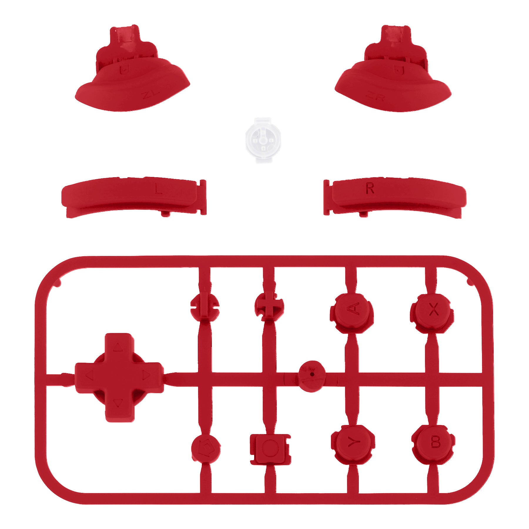 ExtremeRate Passion Red Replacement Buttons for Nintendo Switch Lite - Full Set ABXY, D-Pad, Home, Capture, Plus/Minus, L/R, ZL/ZR Triggers with Tools | DIY Repair Kit for Switch Lite | Perfect for Gaming & Customization
