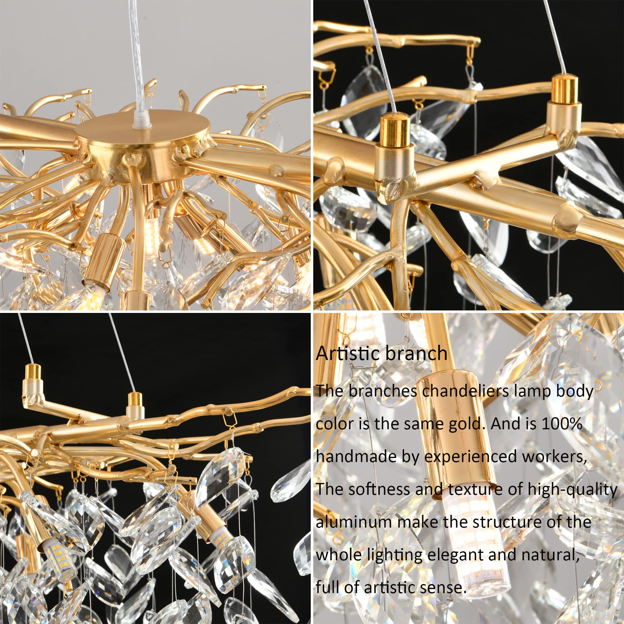 Crystal Tree Branches Chandelier - 23.7