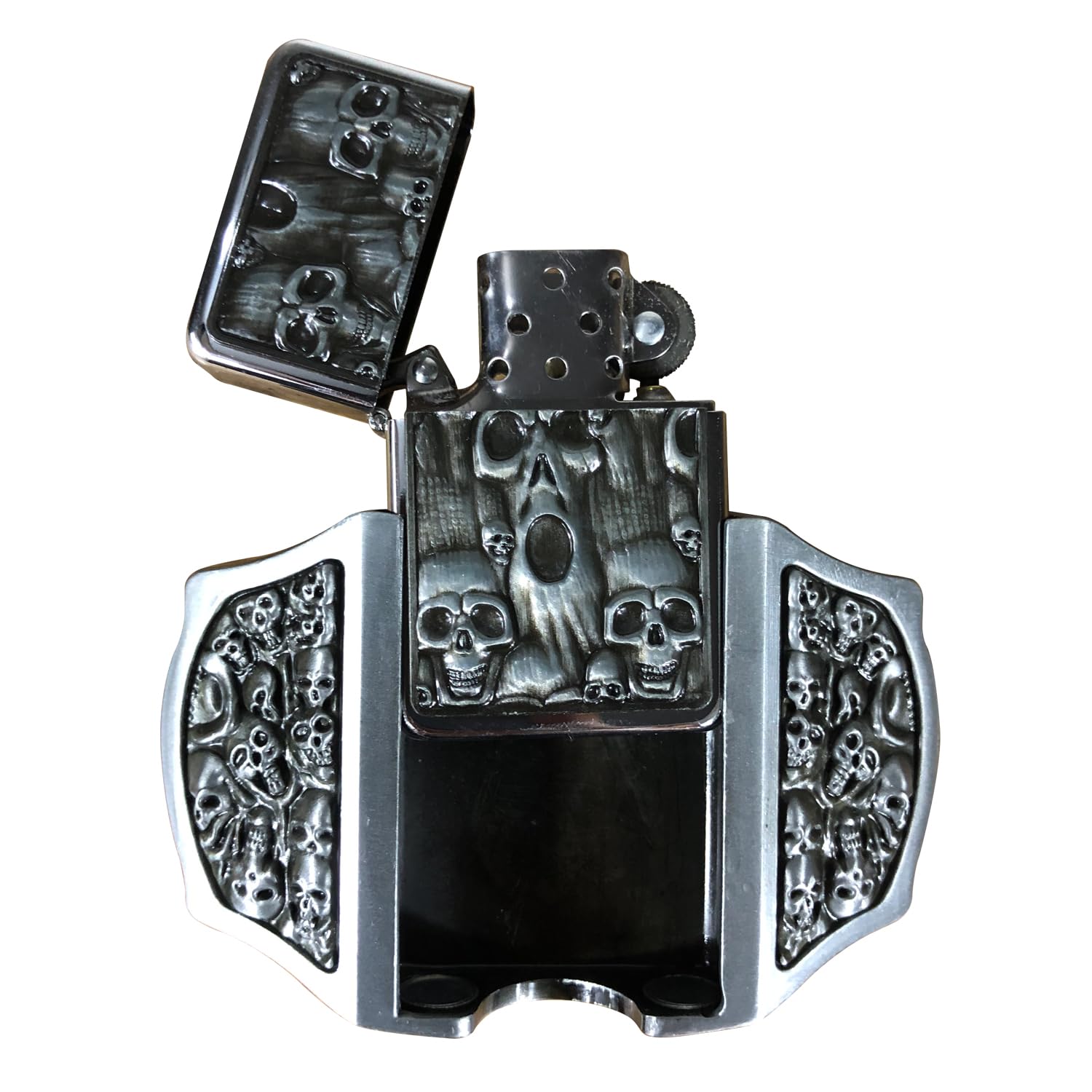 Premium Zinc Alloy Western Cowboy Belt Buckle with Hidden Kerosene Lighter - Vintage Style Black Metal Buckle for Cowboy Boots & Jeans | Perfect for Rodeo, Country Music Festivals & Western Fashion Outfits