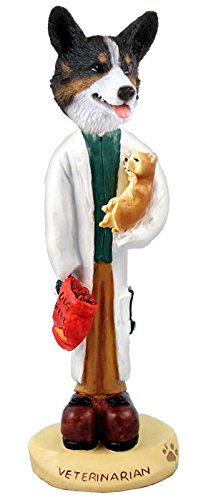Welsh Corgi Cardigan Veterinarian Dog Collectible Figurine - Perfect for Pet Lovers, Animal Collectors & Home Decor