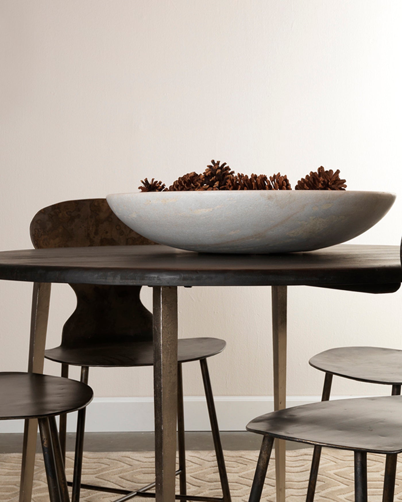 Premium Extra Large Marble Bowl - Elegant Serving Bowl for Fruit, Salad & Decor | Perfect for Kitchen, Dining Table & Home Centerpiece