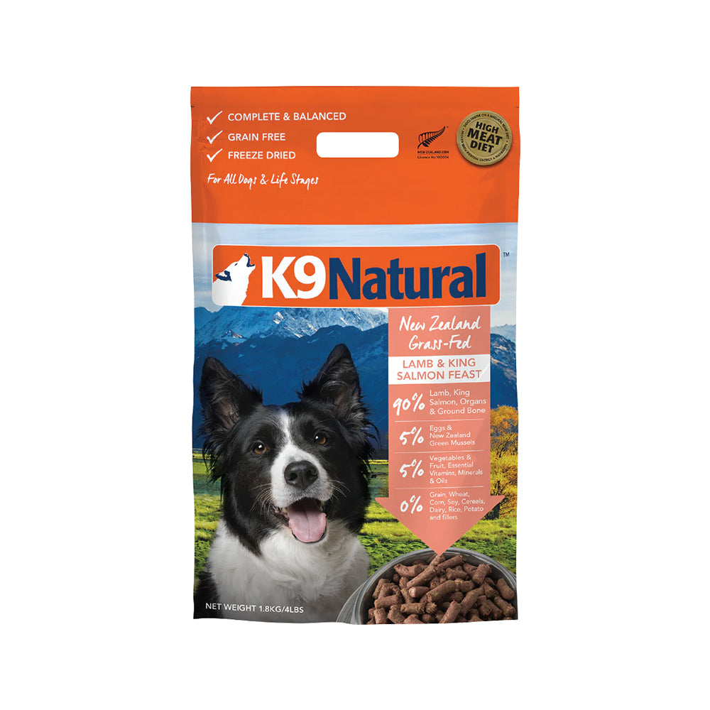 Premium Freeze-Dried Dog Food with Lamb & Salmon - All Life Stages, Grain-Free, High Protein - Perfect for Puppies, Adults & Senior Dogs - Ideal for Travel, Training & Everyday Nutrition