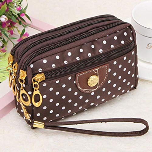 Women's Canvas Messenger Bag with Zipper - Stylish Clutch Wallet for Daily Use
