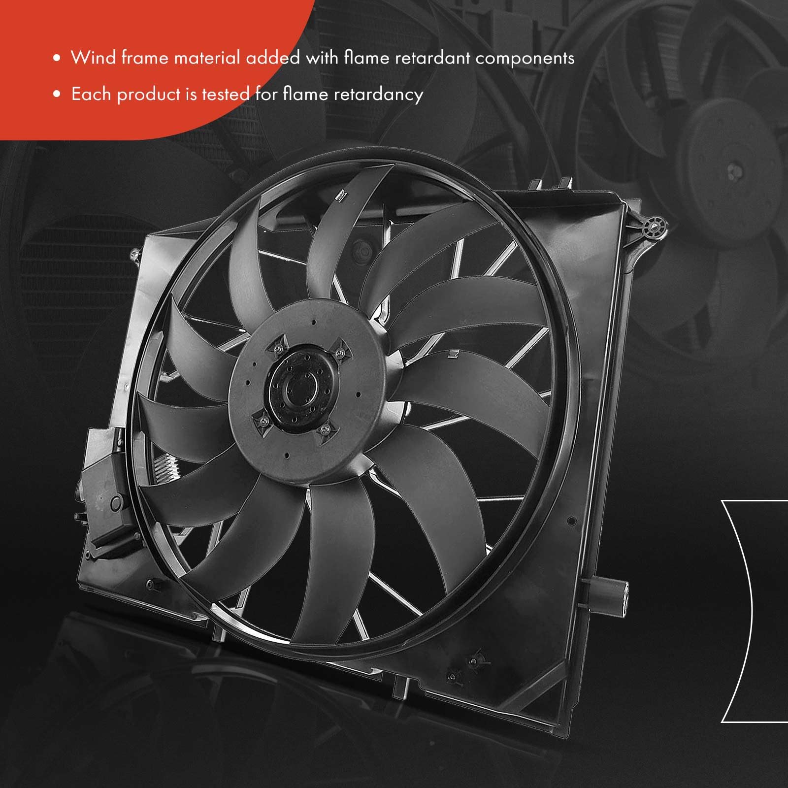 Premium Engine Radiator Cooling Fan Assembly for Mercedes-Benz S350/S430/S500/S55 AMG/S600/S65 AMG/SL55 AMG/SL600/SL63 AMG/SL65 AMG/CL500/CL55 AMG/CL600/CL65 AMG - High Performance Cooling Solution for Hot Weather & Heavy-Duty Driving