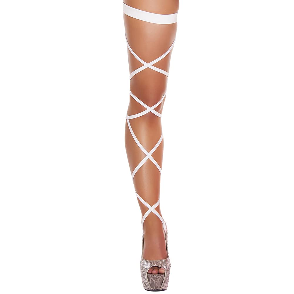 Sexy Gothic Cross Bandage Stockings for Women - Shiny Metallic Leg Wraps for Rave, Dancing, Halloween & Cosplay - Perfect for Parties, Club Nights and Gothic Fashion
