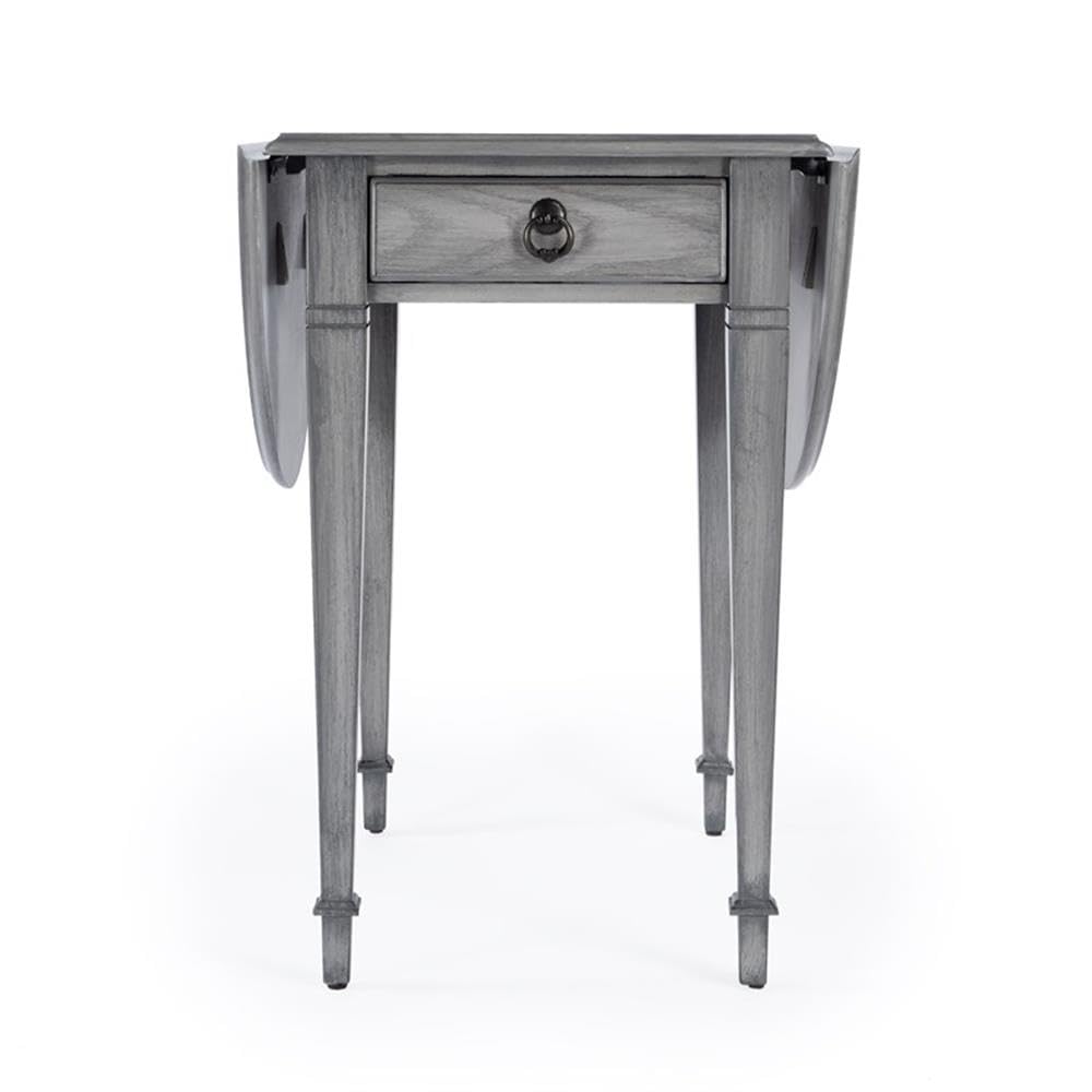 Butler Specialty Glenview Pembroke Table - Powder Gray Wood Finish - Perfect for Living Room, Bedroom, or Home Office Furniture