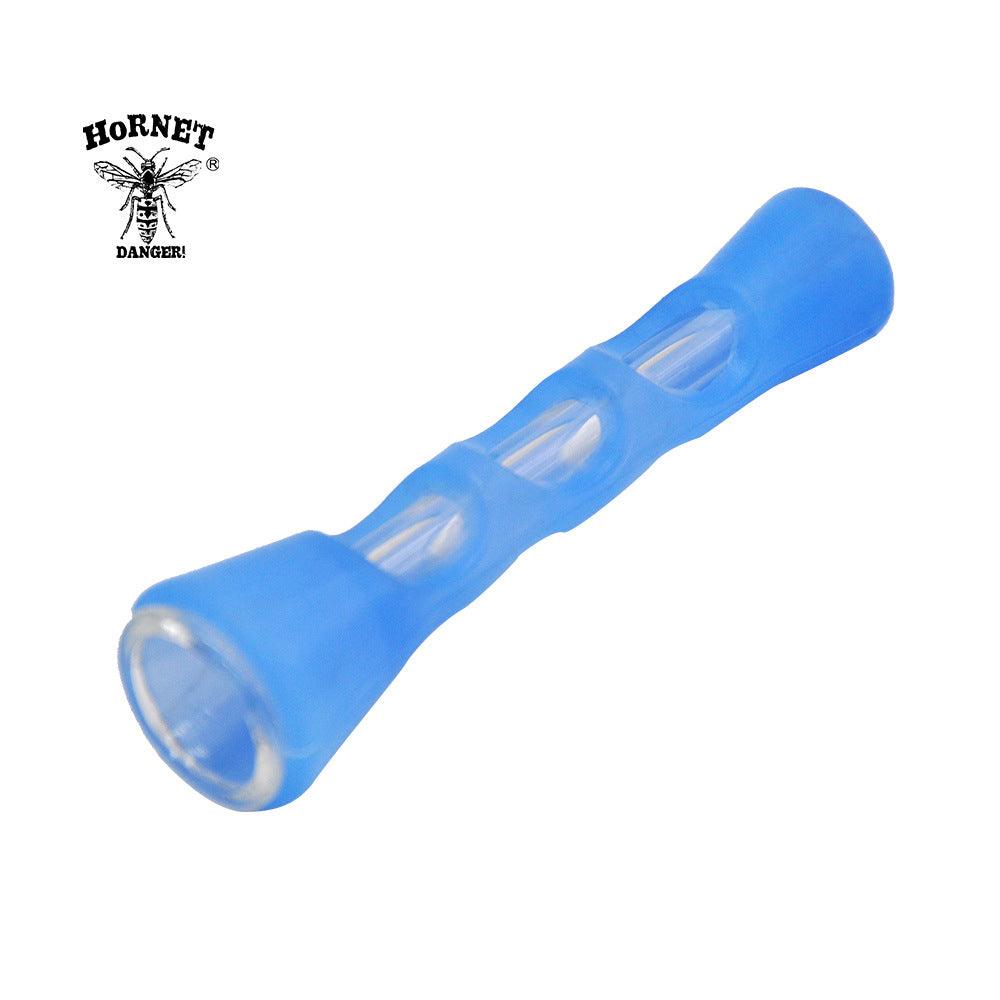 Mini Skeleton Silicone Glass Pipe - Creative Printed Travel-Friendly Smoking Accessory for Tobacco | Portable & Durable for Outdoor, Camping, and On-the-Go Use