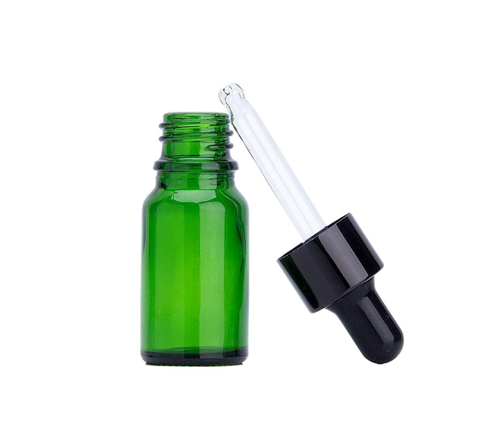 VASANA 6-Pack 15ml Green Glass Essential Oil Bottles with Glass Droppers - Refillable Aromatherapy Perfume Vials for DIY Blends, Travel, Gifts & Home Fragrance Solutions