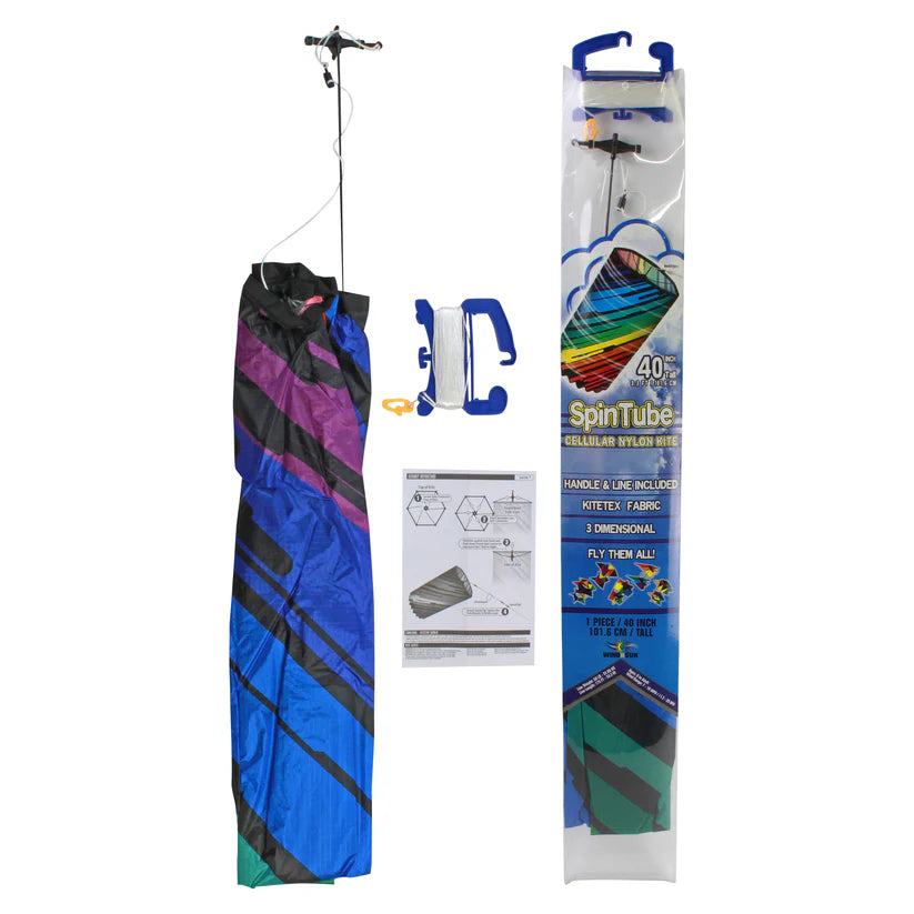 3D Spin Tube Kite - Colorful Outdoor Flying Toy for Kids & Adults - Perfect for Beach, Park, and Backyard Fun