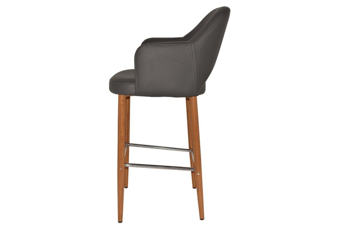 EZ Hospitality Avalon Stool with Arms - Light Oak Finish - 750mm Seat Height - Perfect for Kitchen Islands, Bars & Commercial Settings
