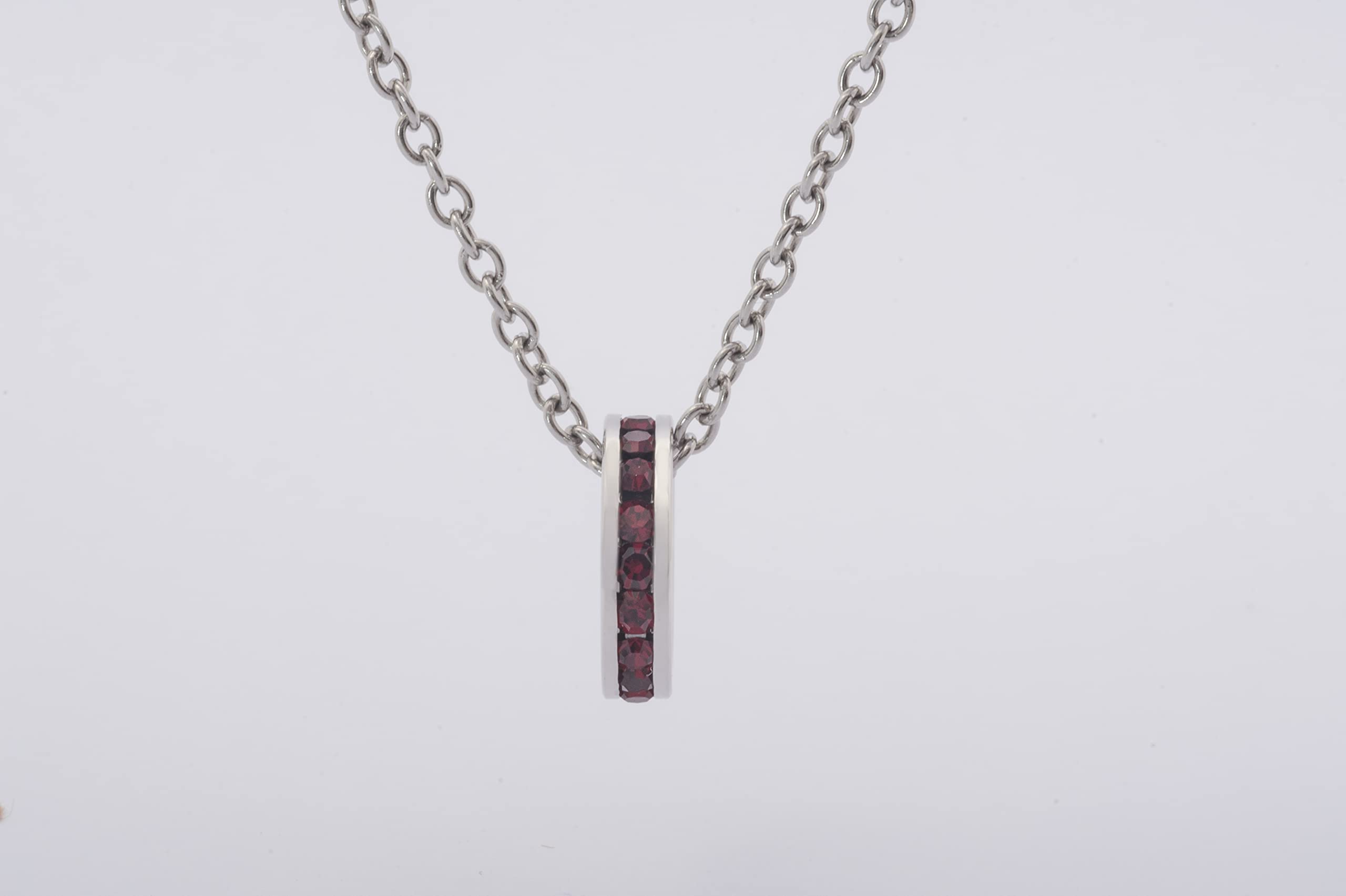 Birthstone Pendant Necklace - Genuine Crystal Full Eternity Charm, Stackable Jewelry for Women | Perfect Gift for Birthday, Anniversary & Everyday Wear