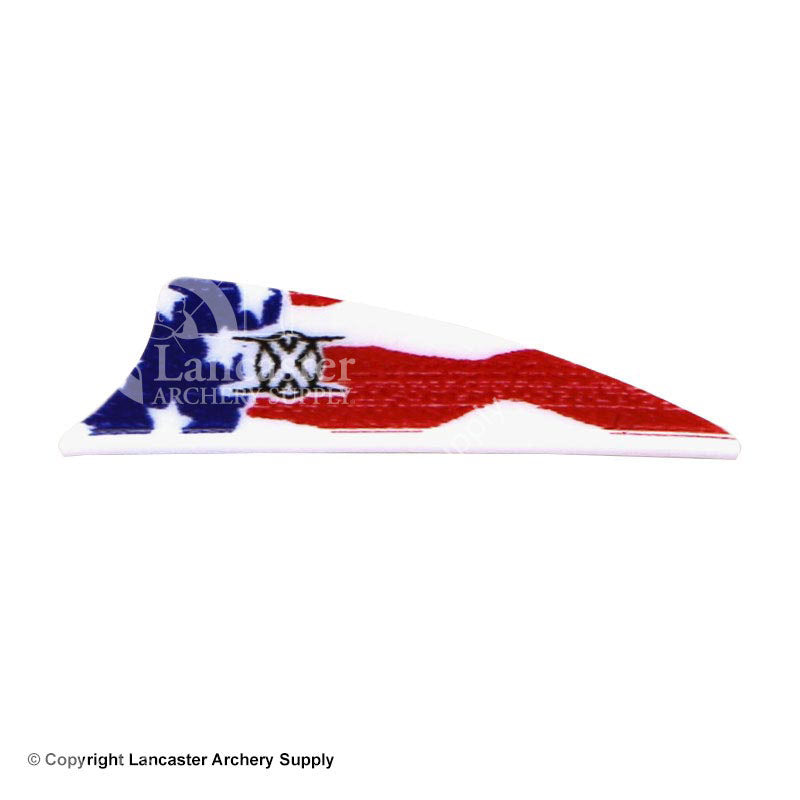 Bohning True Color X Vanes - American Flag Design for Archery & Hunting | High-Visibility Fletching for Outdoor Sports & Target Practice