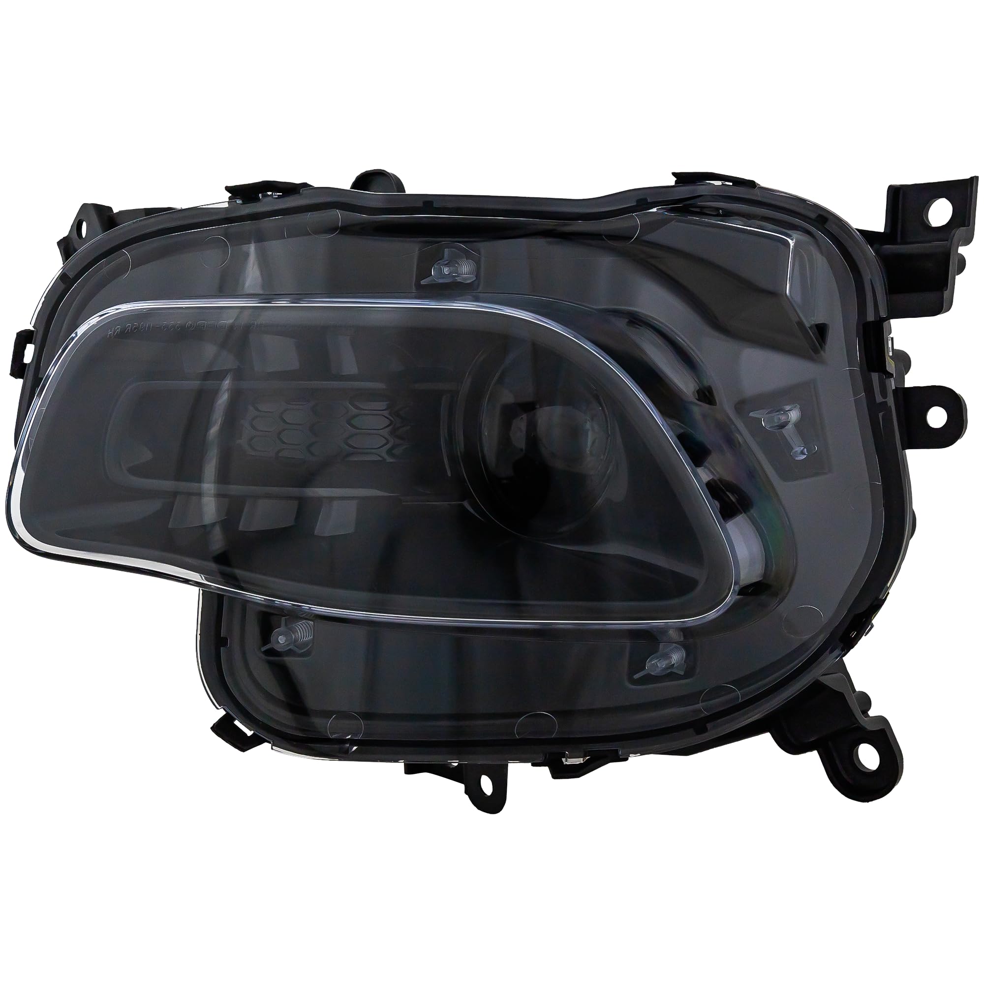 Evan Fischer Driver Side Headlight Assembly for Jeep Cherokee 2014-2018 | Halogen Headlamp with Bulbs | CAPA Certified | Black Trim | Replaces OEM #68102847AE | Perfect for Night Driving & Off-Road Adventures