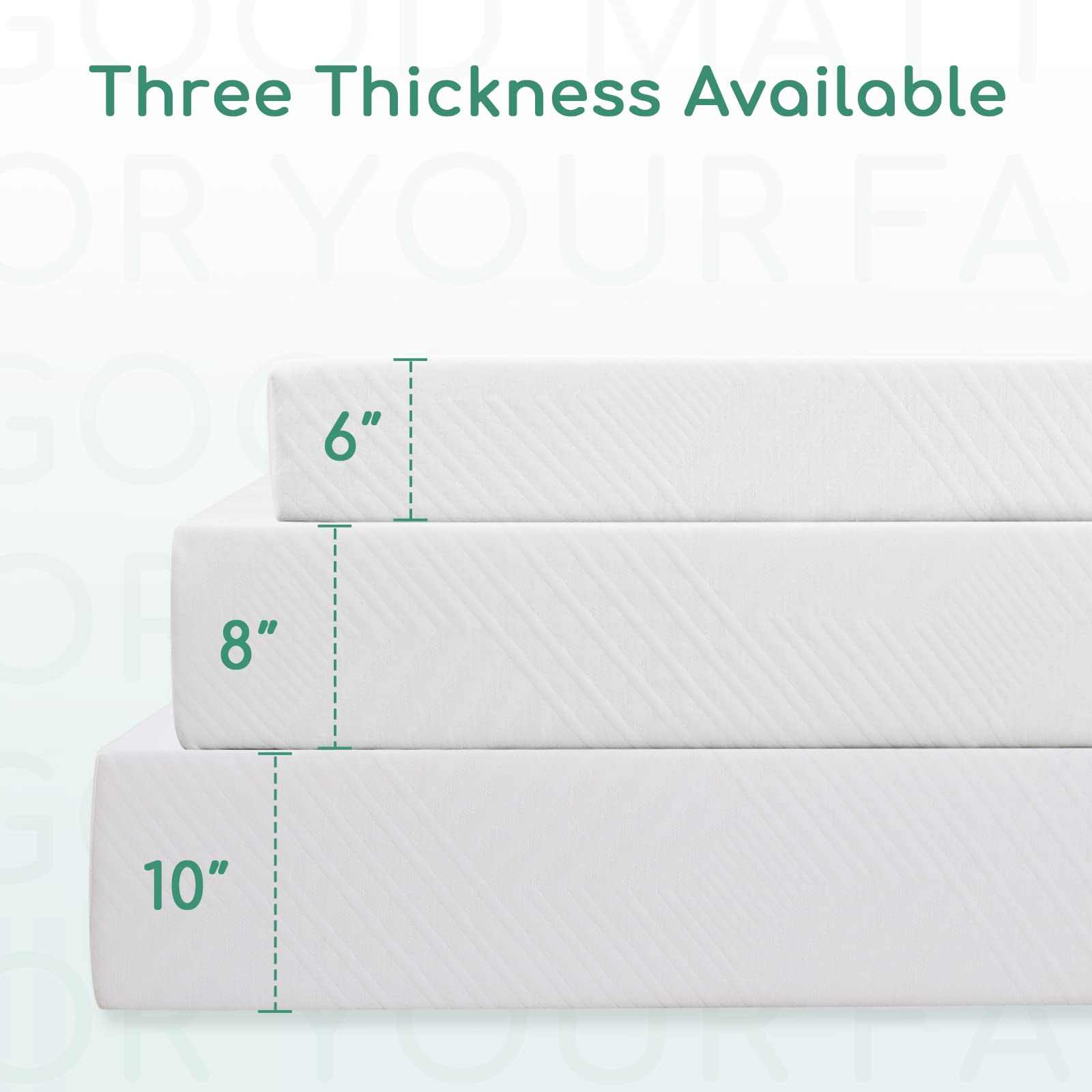 10 Inch Twin Memory Foam Mattress in a Box - Medium Firm Green Tea Infused for Cool Sleep & Pressure Relief, CertiPUR-US Certified, Made in USA | Perfect for Guest Rooms, Dorms & Kids' Beds (Air-10EGO-T)