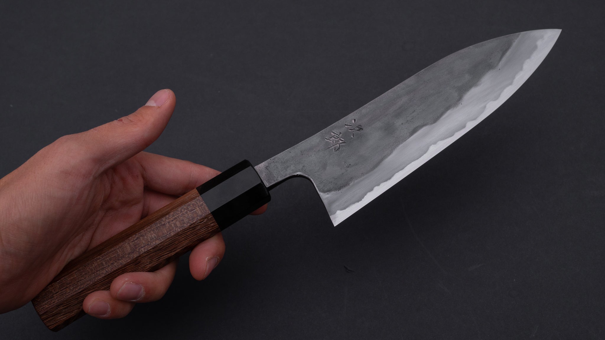 Jiro Tsuchime Wa Santoku 165mm Japanese Chef Knife with Taihei Tagayasan Handle (#037) - Perfect for Home Cooking, Sushi Preparation & Professional Kitchen Use
