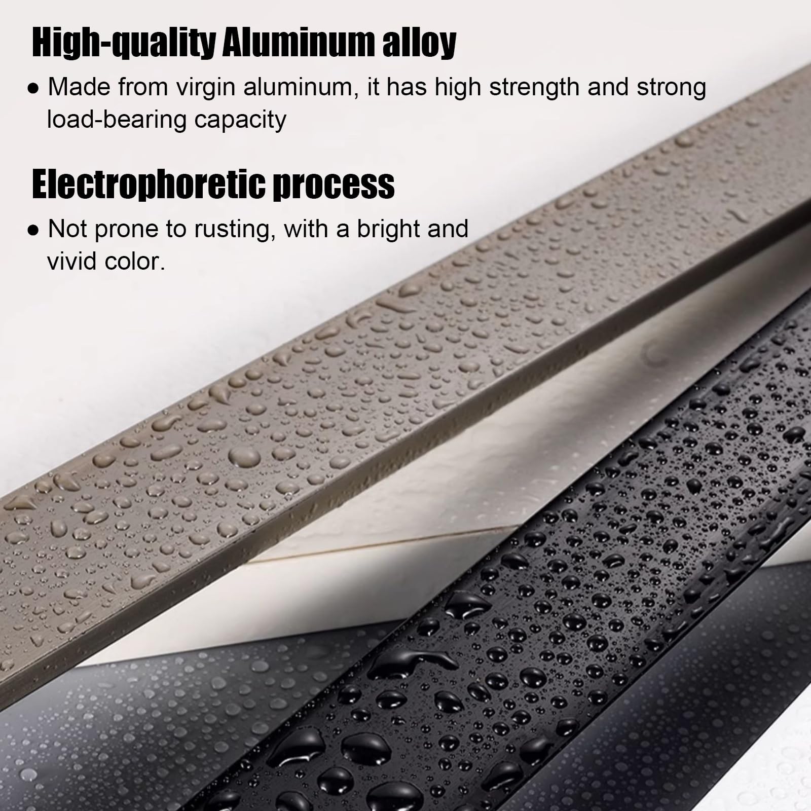 Heavy Duty Aluminum Ceiling Track Curtain Rail - 1.8m/5.9FT Black Room Divider System for Bay Windows, Patio & Outdoor Spaces | Perfect for Home, Office and Commercial Use