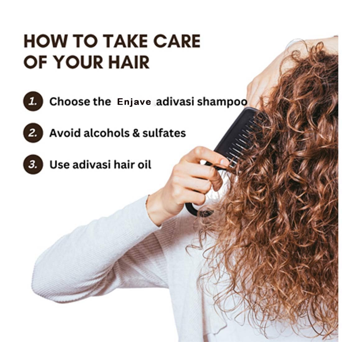 Enjave Maha Bhringraj Herbal Hair Oil - 100% Pure Adivasi Ayurvedic Hair Growth Treatment with Onion Extract, 50ml (Pack of 4) | Natural Remedy for Hair Fall, Dandruff & Scalp Care | Perfect for Daily Hair Massage & Ayurvedic Hair Care Routine