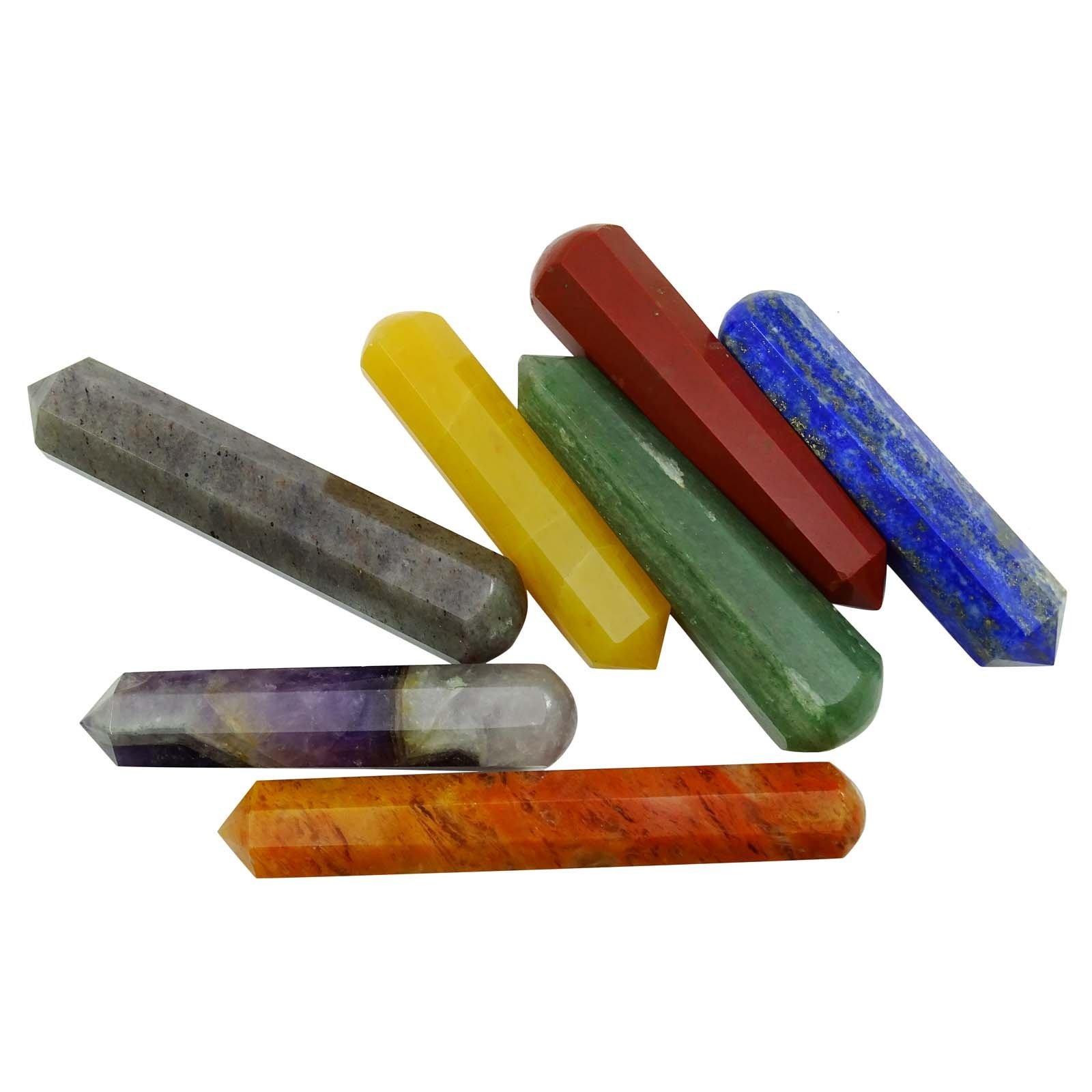 7 Chakra Healing Stone Wand - Energy Charged Reiki Crystal for Meditation, Yoga & Spiritual Balance | Harmonize Multistone Wand for Chakra Alignment & Positive Energy