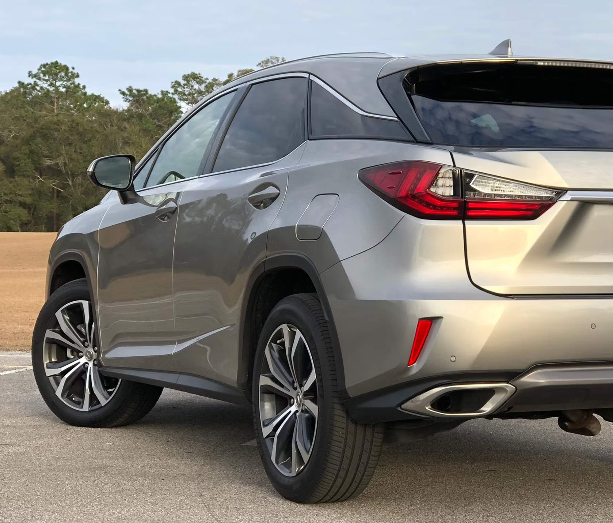 2 Layer Design Red Rear Bumper Reflector Lenses For Lexus RX350 RX450h 2015-2019 Models - High Visibility Safety Upgrade for Night Driving & Parking
